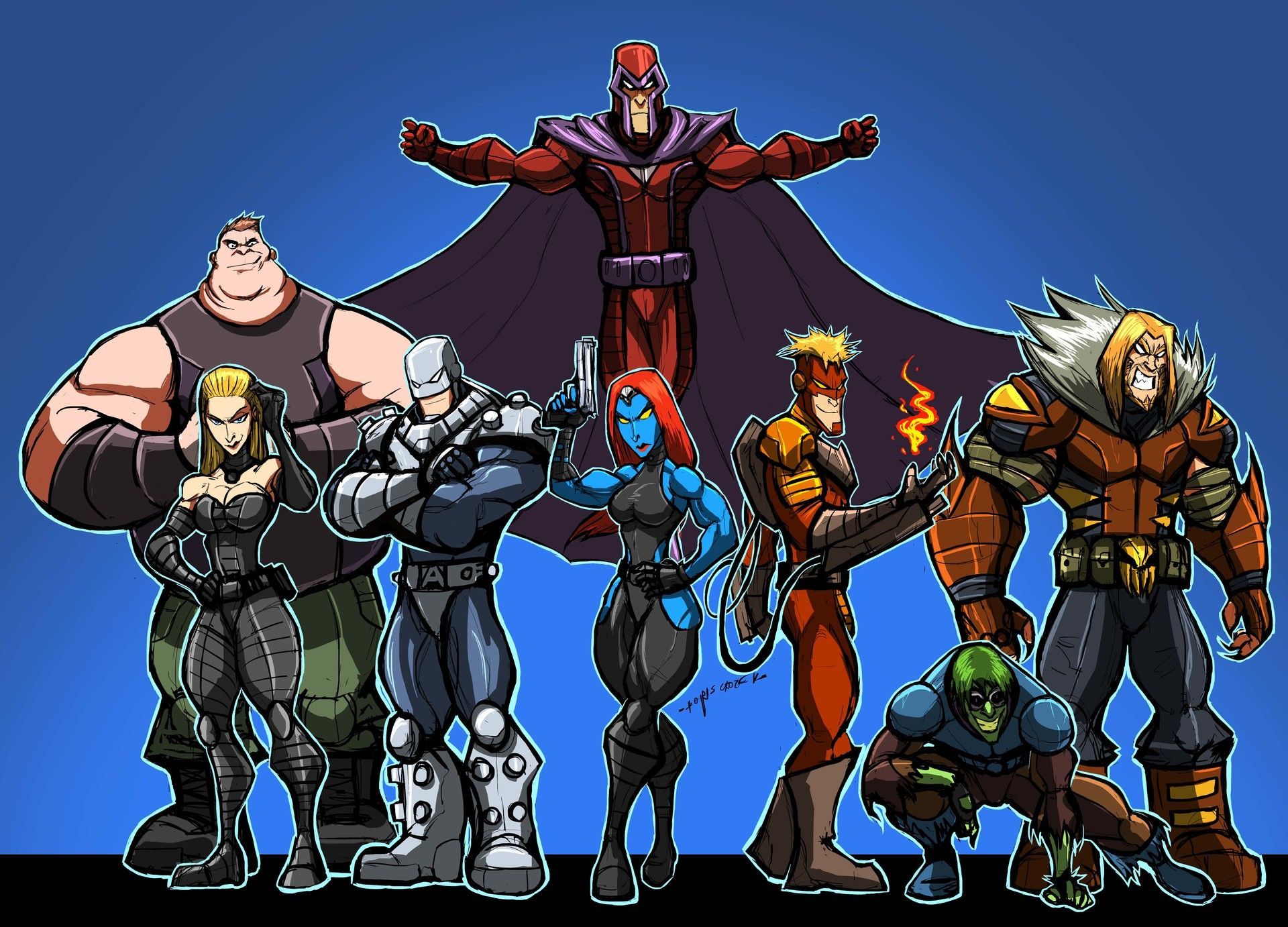 THE BROTHERHOOD OF EVIL MUTANTS!, Boris Grozev. Mutant, Superhero art, Cartoon crossovers