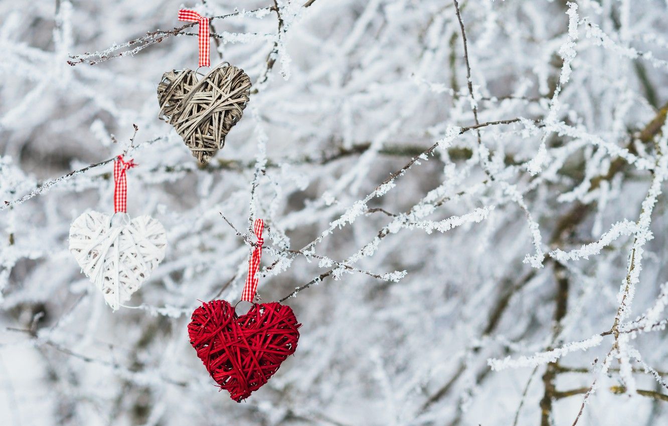 Wallpaper winter, snow, love, heart, love, heart, winter, snow, romantic, valentine image for desktop, section настроения