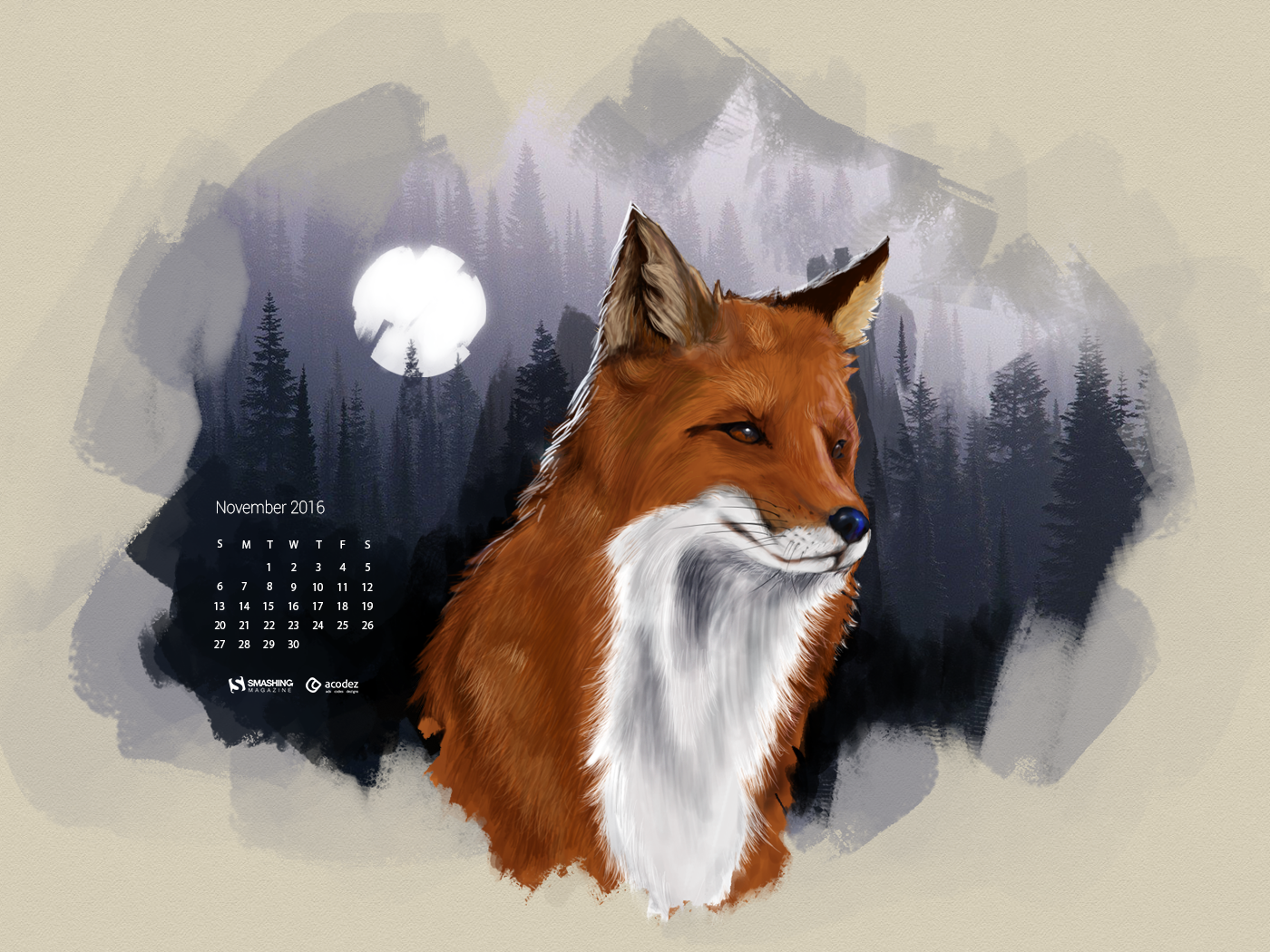 Desktop Wallpaper Calendars: November 2016