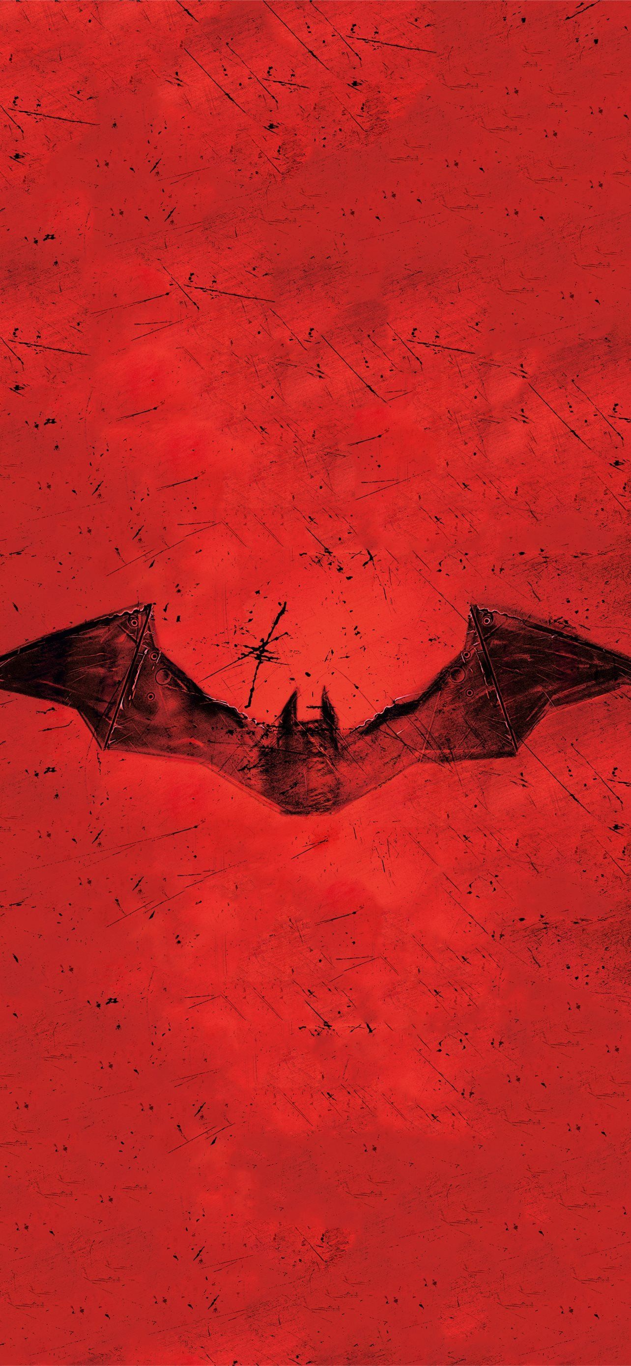 the batman 2021 red logo 8k iPhone 12 Wallpaper Free Download