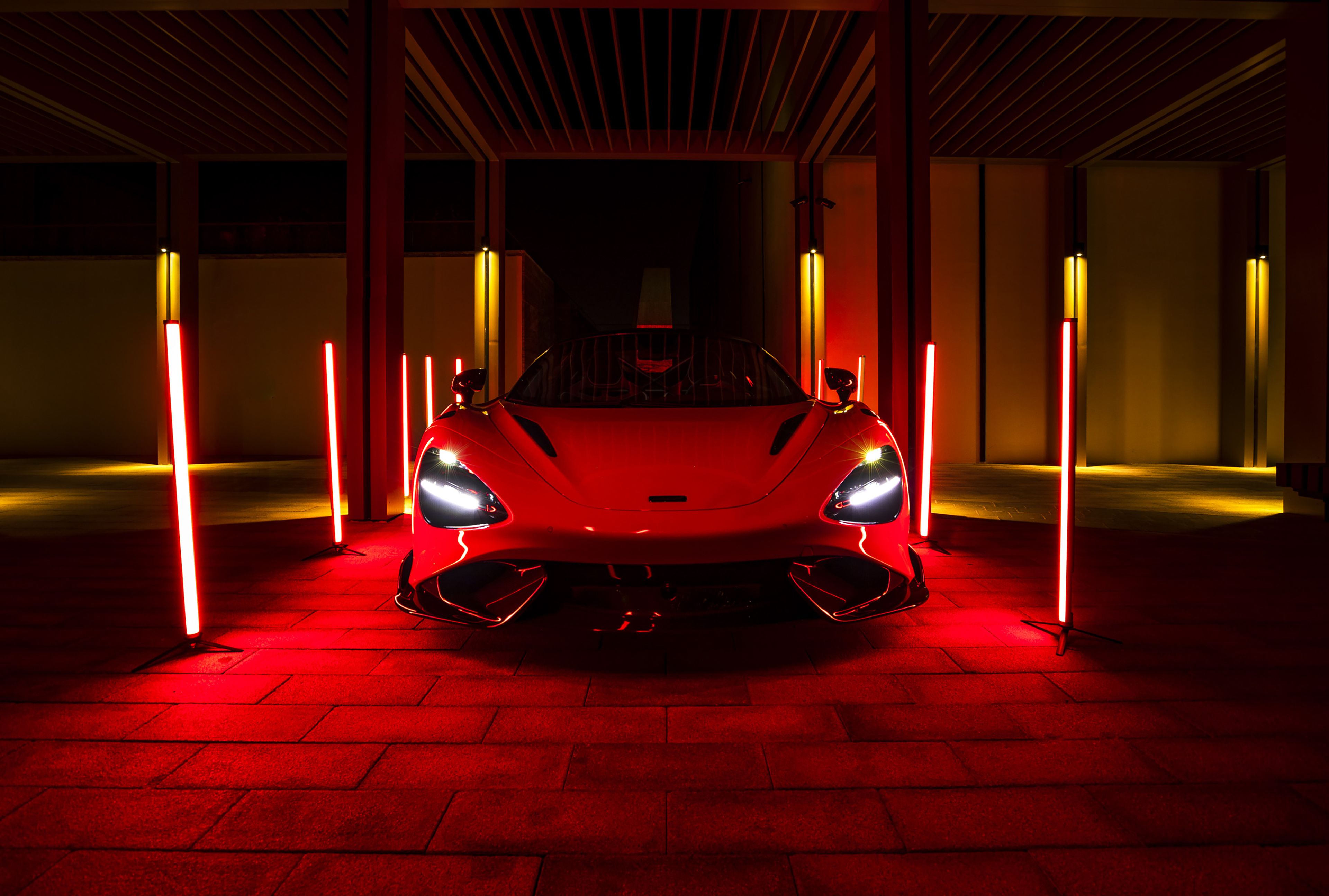 McLaren 765LT 4K Wallpaper, Supercars, 2021, Red cars, Cars