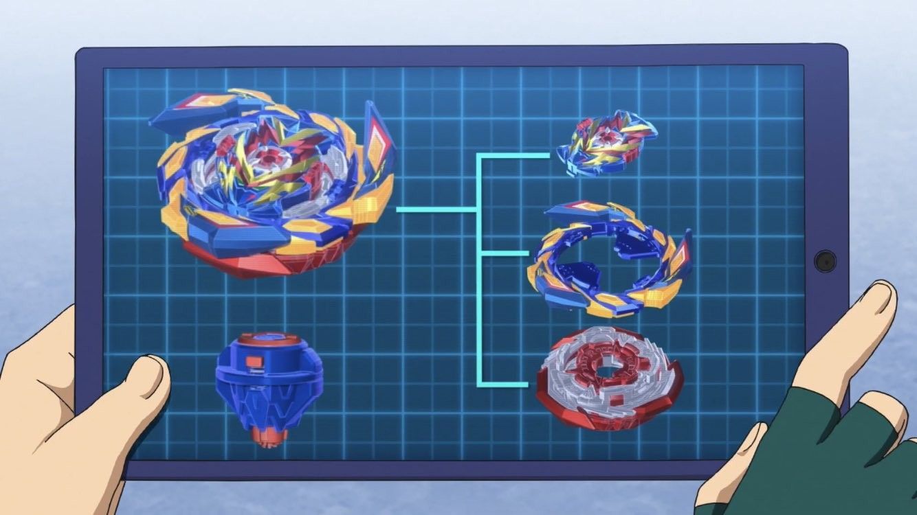 Brave Valkyrie.Ev'(Evolution dash driver) 2A(attack type chassis).The Sparking chip is Valkyrie, the ring is Brave. Beyblade characters, Beyblade toys, Valkyrie
