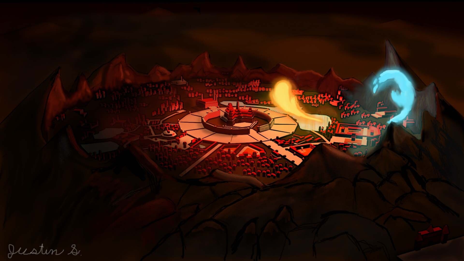 Avatar 2D / 3D Agni Kai Sozin's Comet Art Recreation, Justin Sharpe