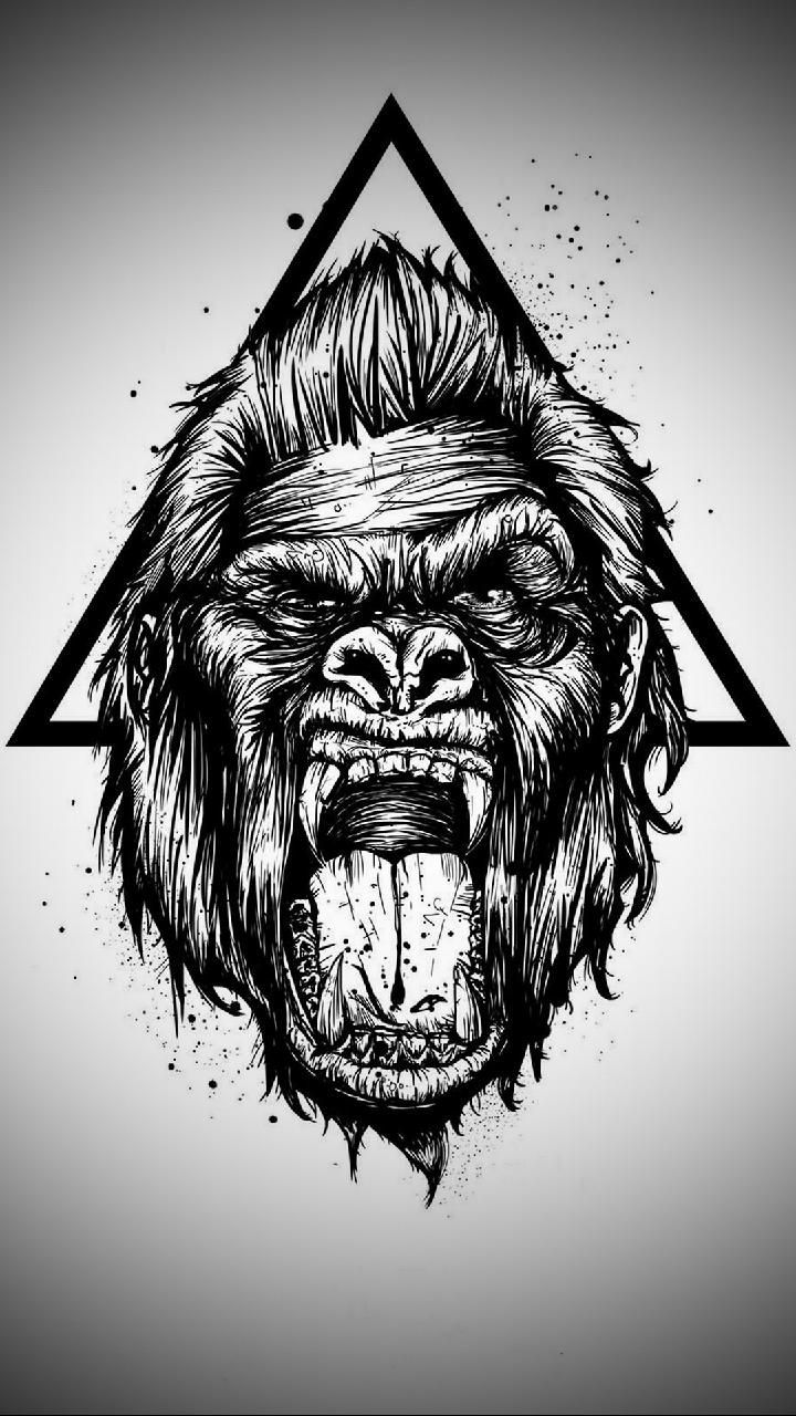 Download Gorilla Wallpaper by Sixty_Days now. Browse millions of popular gorilla Wallpape. Gorilla wallpaper, Gorilla tattoo, Monkey tattoos