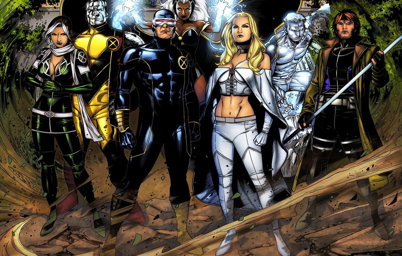 Wallpaper X Men, Storm, Rogue, Emma Frost, Cyclops, Colossus, Iceman, Gambit Image For Desktop, Section фантастика