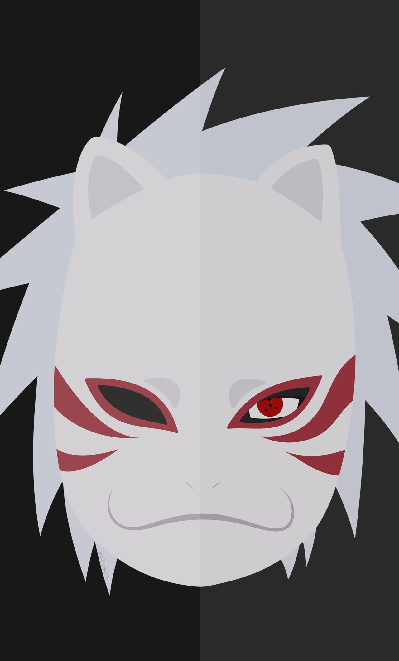 Kakashi Hatake Naruto Minimalist iPhone HD 4k Wallpaper, Image, Background, Photo and Picture