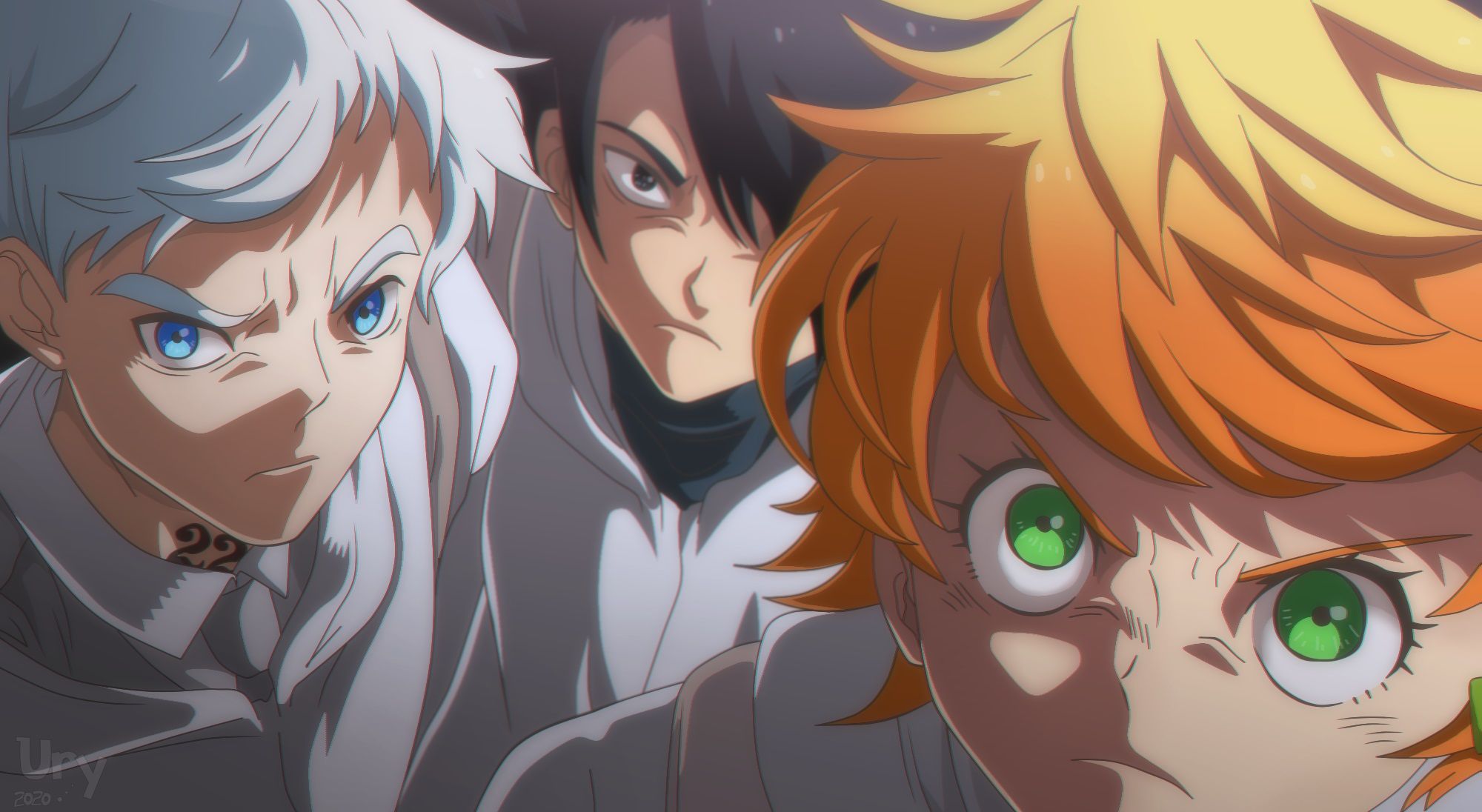 Emma The Promised Neverland Norman The Promised Neverland Ray The Promised Neverland Wallpaper:2000x1096