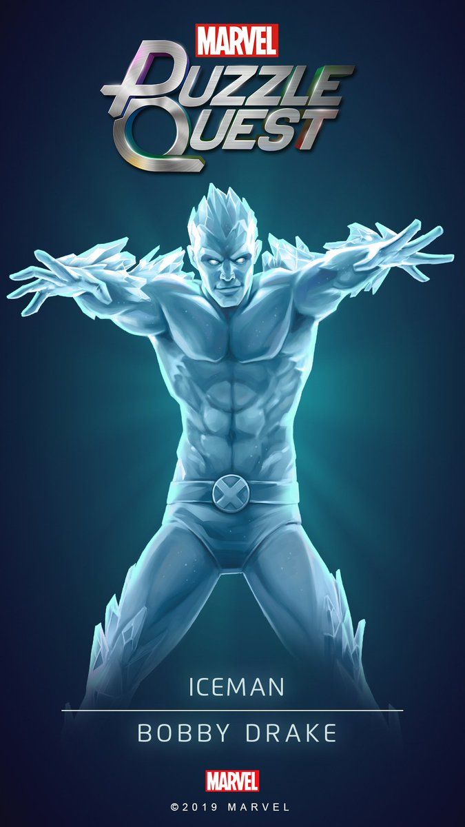 Marvel Puzzle Quest your mobile screen doesn't freeze ;) Iceman Wallpaper available now! #MarvelPuzzleQuest #MarvelGames #Marvel #Iceman #BobbyDrake