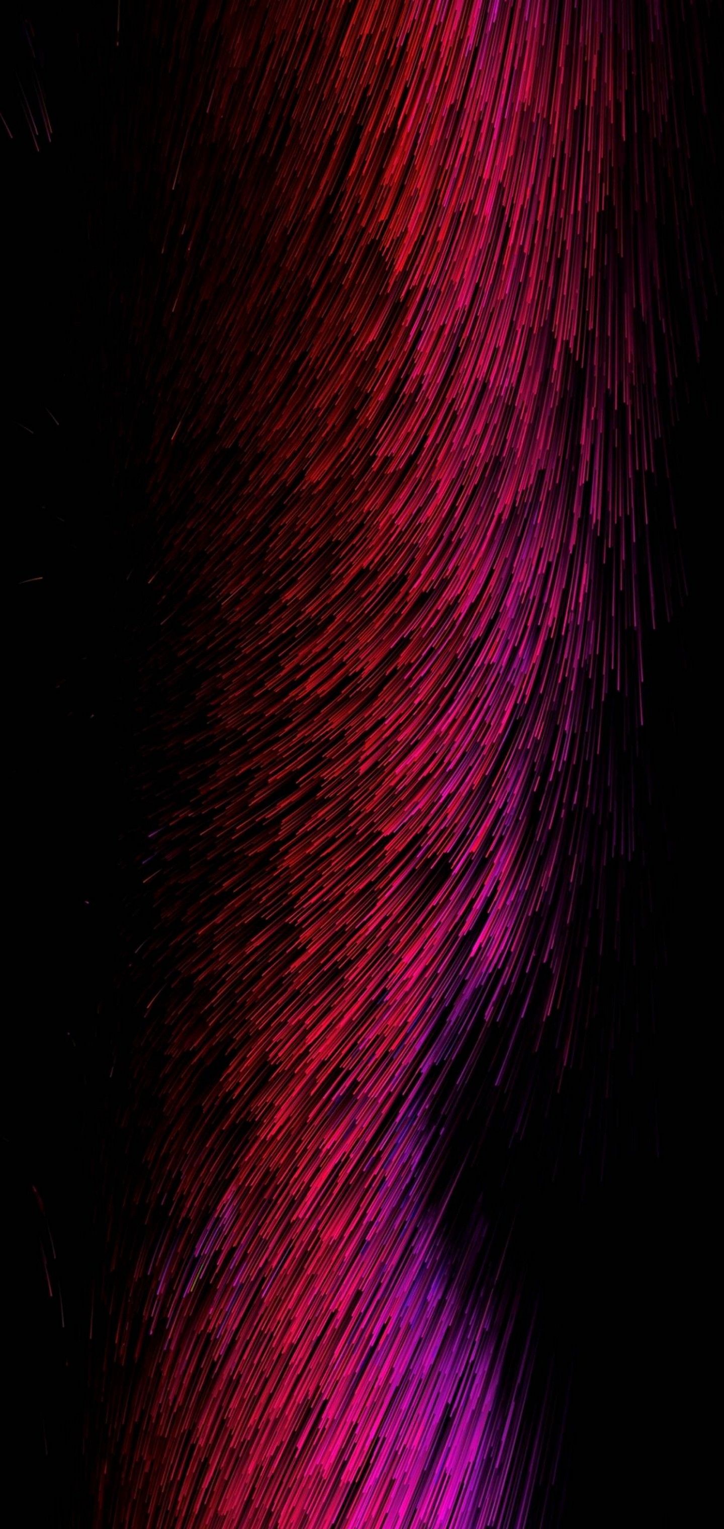 Threads Glow Red Pink Abstract Wallpaper