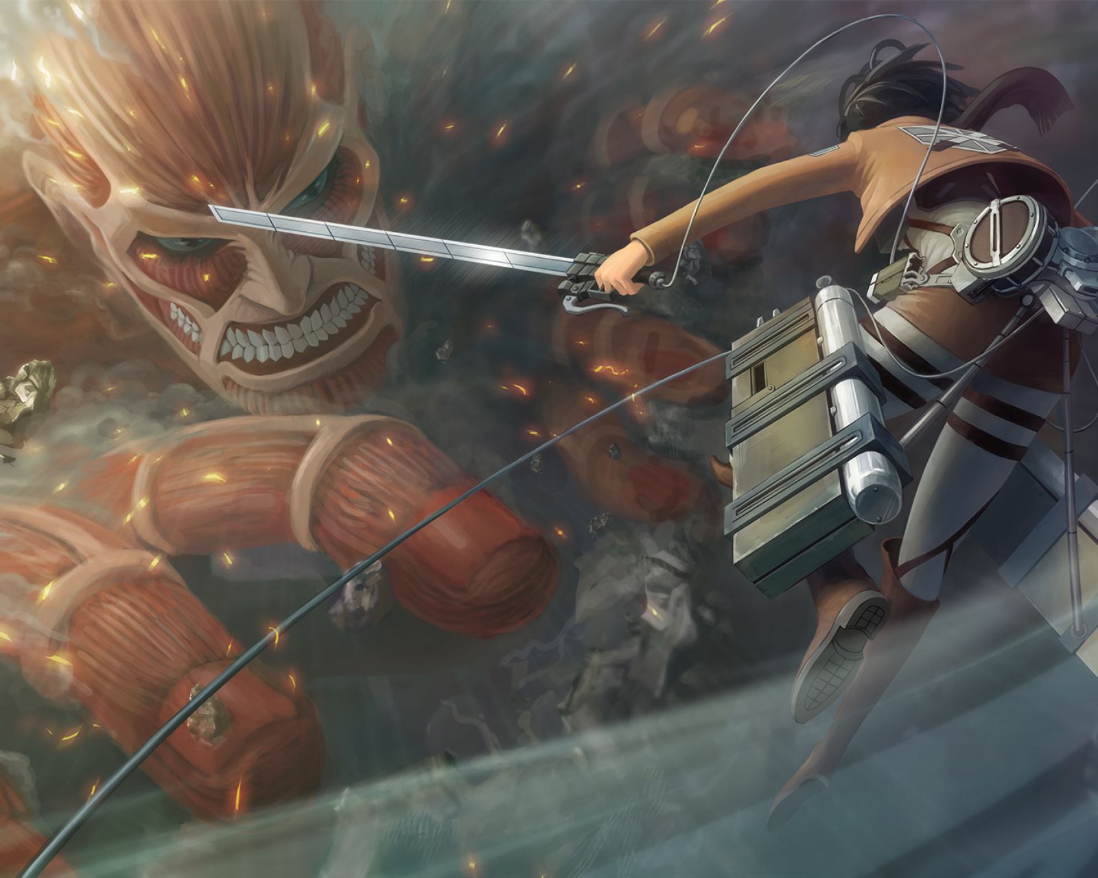 La legión contra el Titán Acorazado. Kyojin, Fondo de pantalla de anime, Shingeky