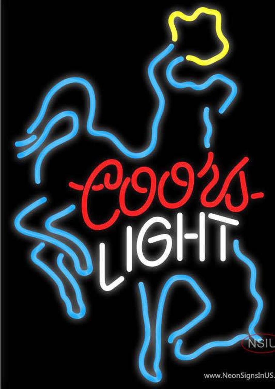 Coors Light Bucking Bronco Neon Beer Sign - get every neon from here !