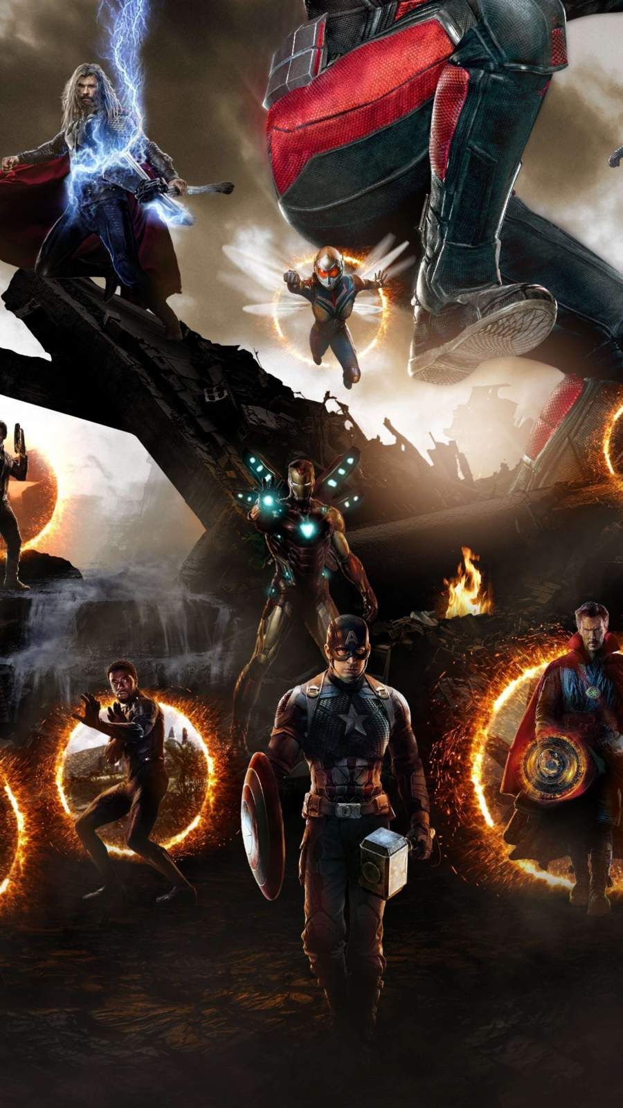 Endgame Final Battle Captain America With Hammer IPhone Wallpaper. Marvel avengers funny, Marvel superheroes, Avengers wallpaper