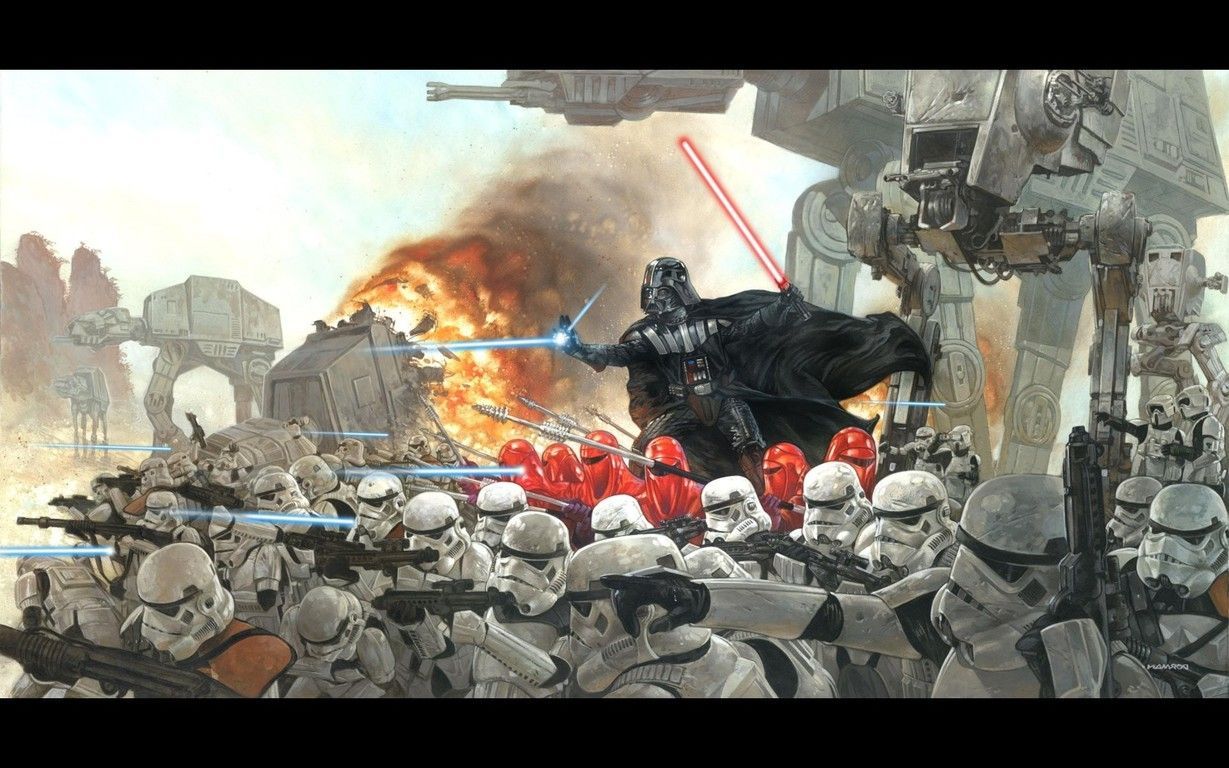 Star Wars battle wallpaper. Star wars wallpaper, Star wars illustration, Star wars artwork