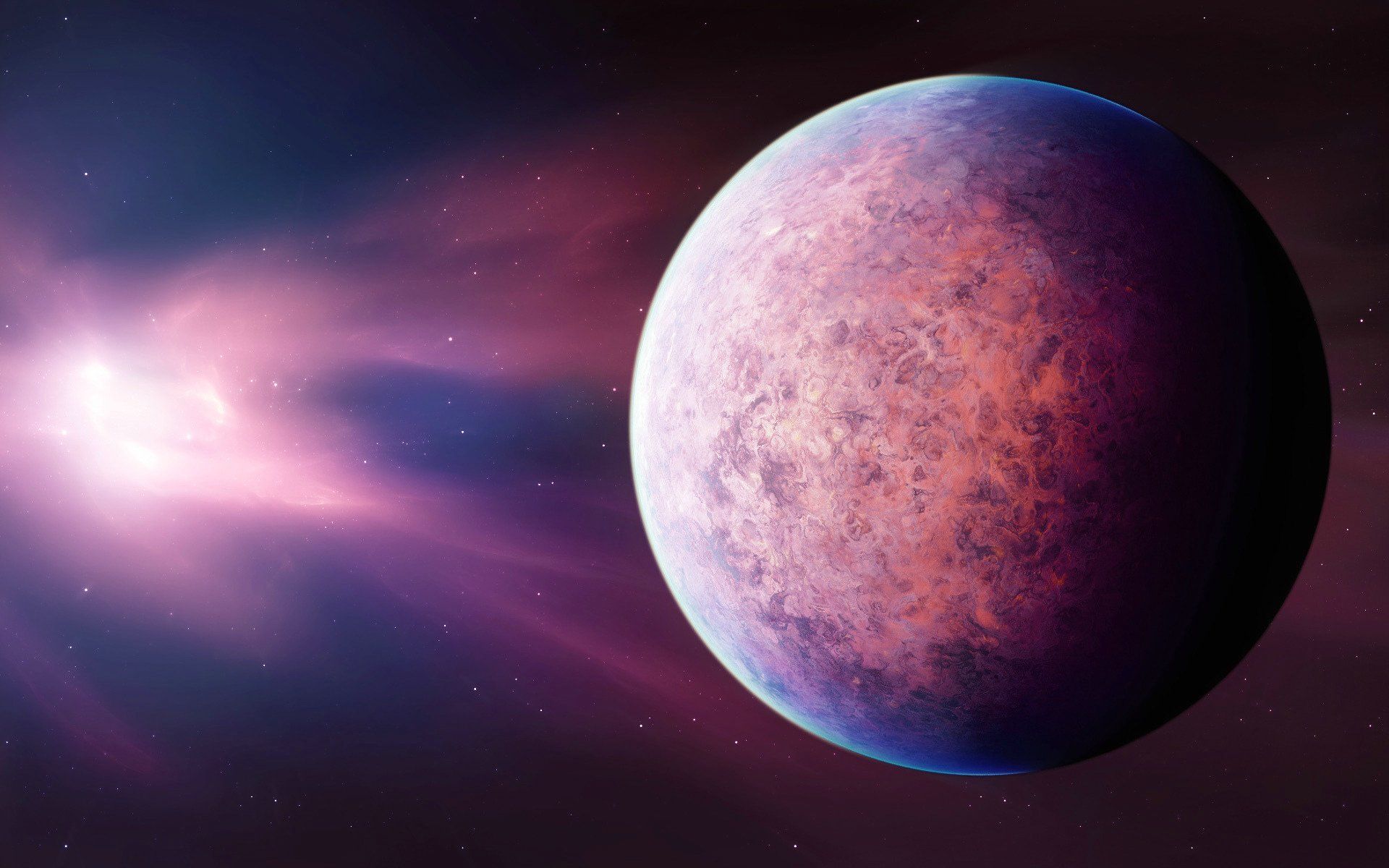 Purple planet of the solar system wallpaper and image, picture, photo