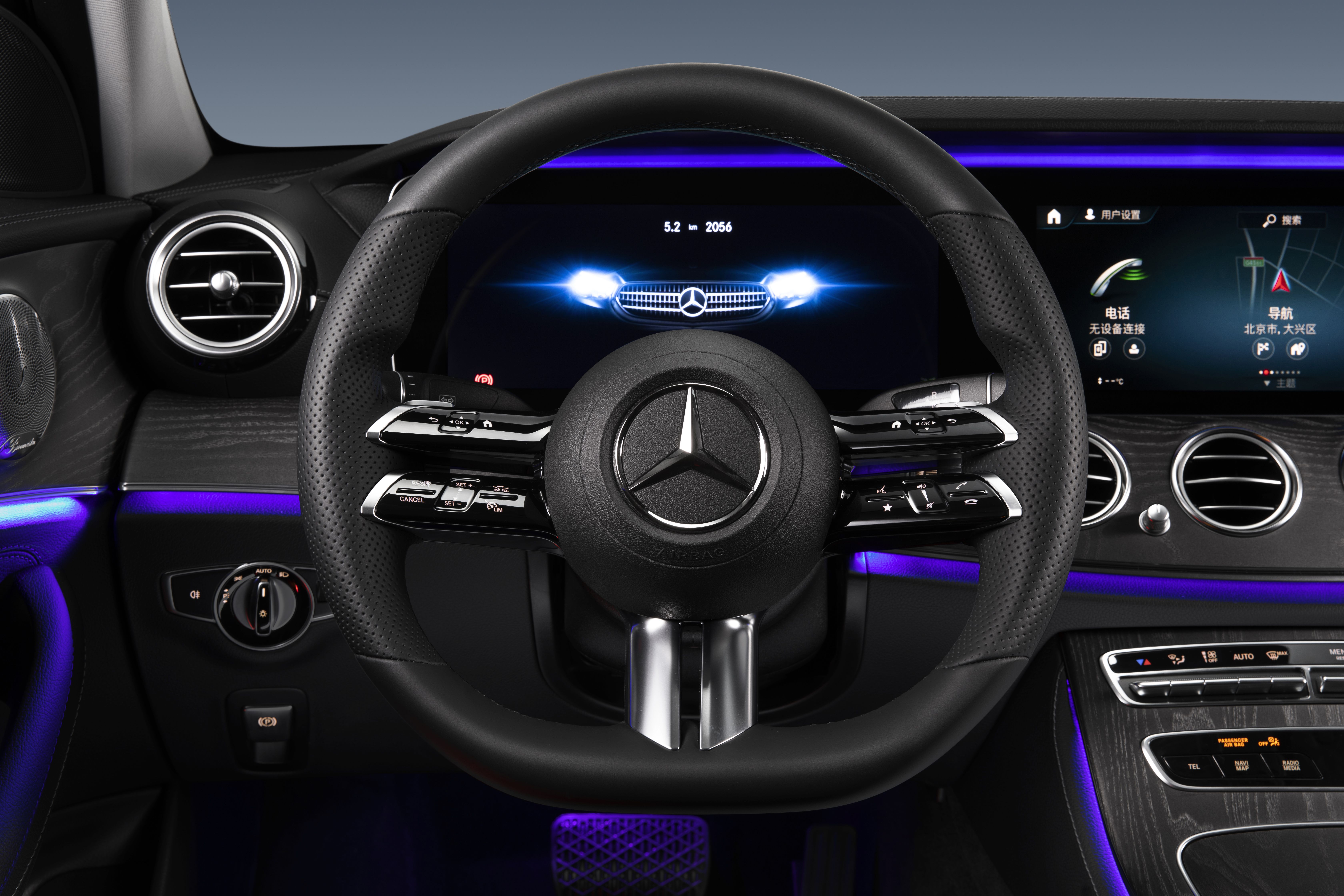 Mercedes Benz E 350 L AMG Line 4K Wallpaper, Interior, Cockpit, 5K, Black Dark