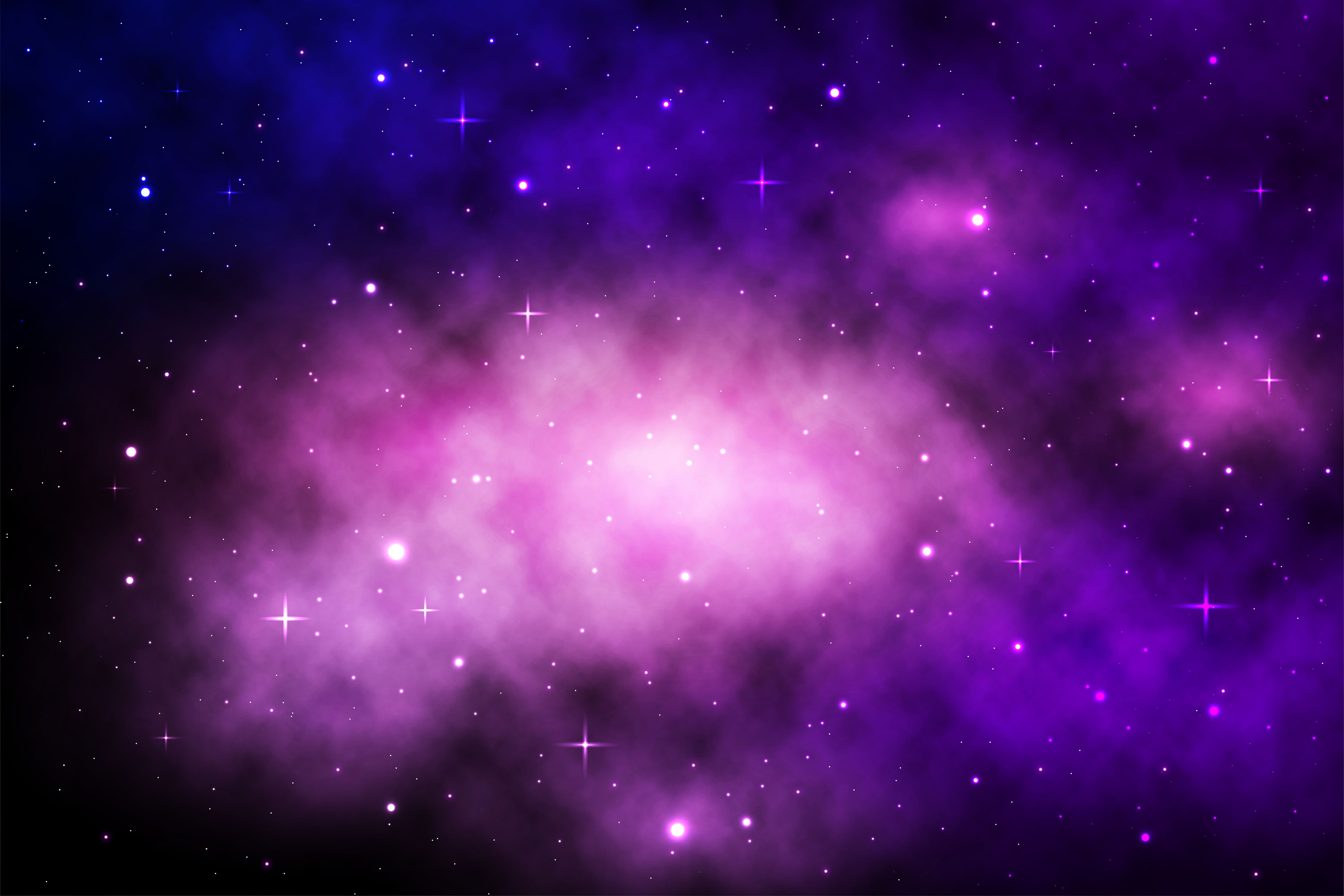 Purple space galaxy with shining stars and nebula Free Vectors, Clipart Graphics & Vector Art