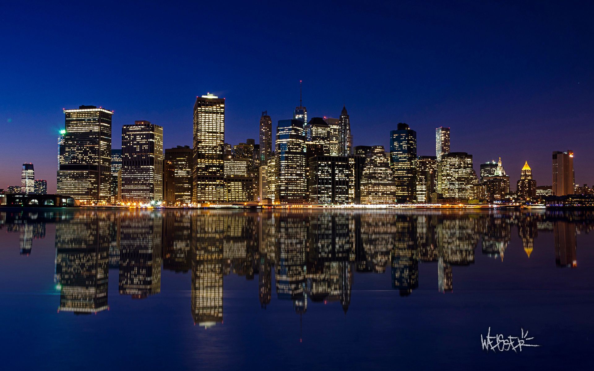 Manhattan Night Skyline Wallpaper Free Manhattan Night Skyline Background