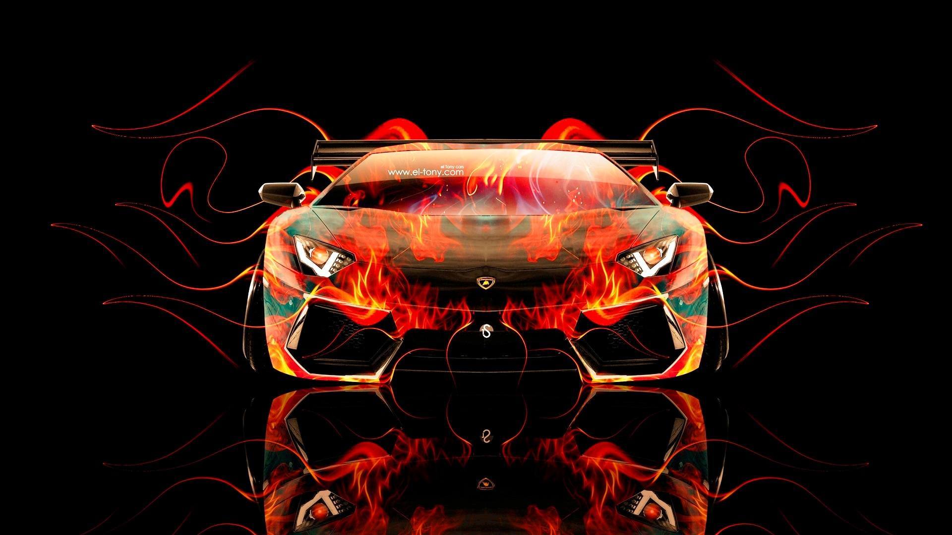 Design Talent Showcase Wallpaper Fire Car HD Wallpaper