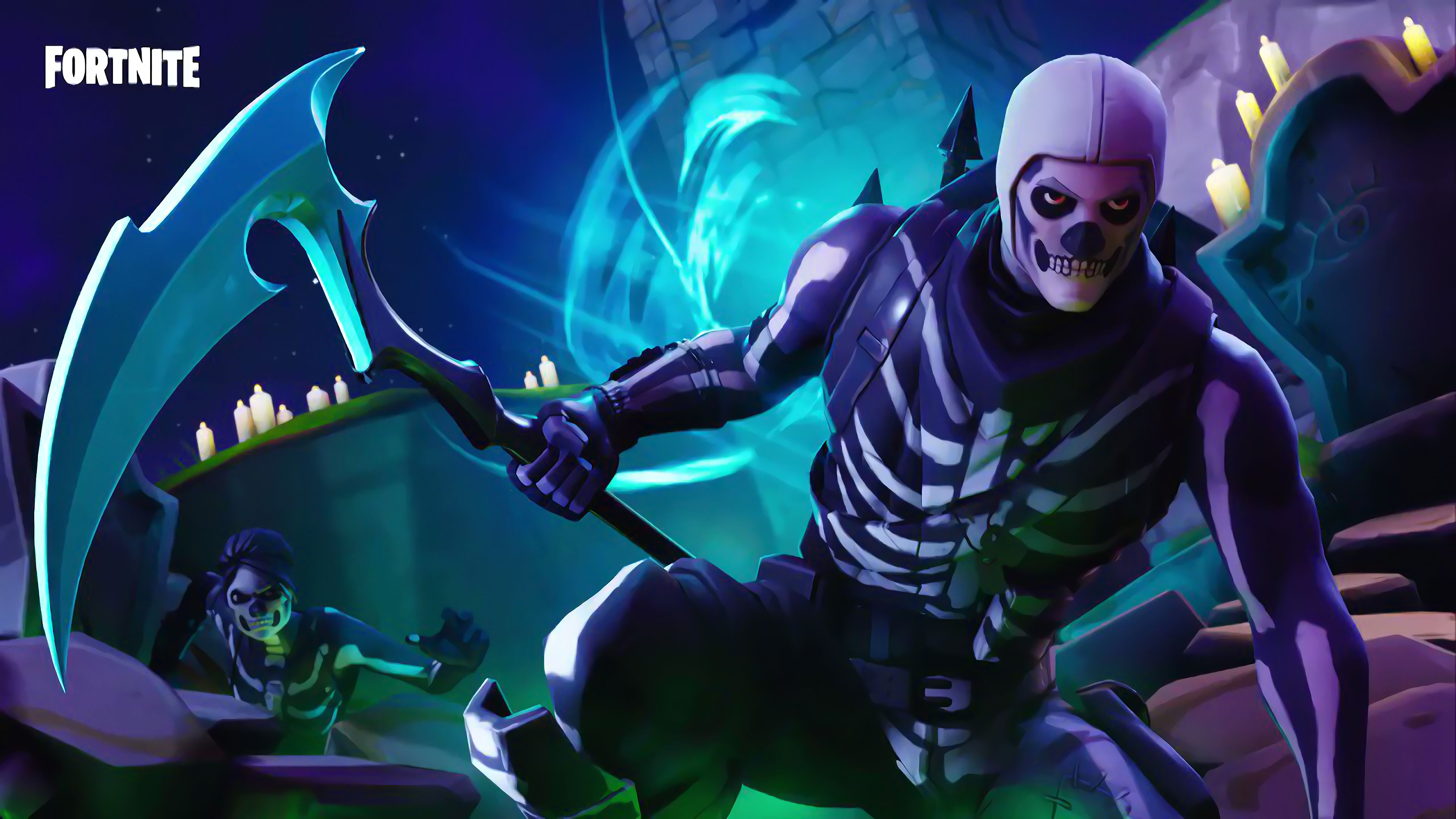 Girl Fornite Skulls Trooper Wallpaper