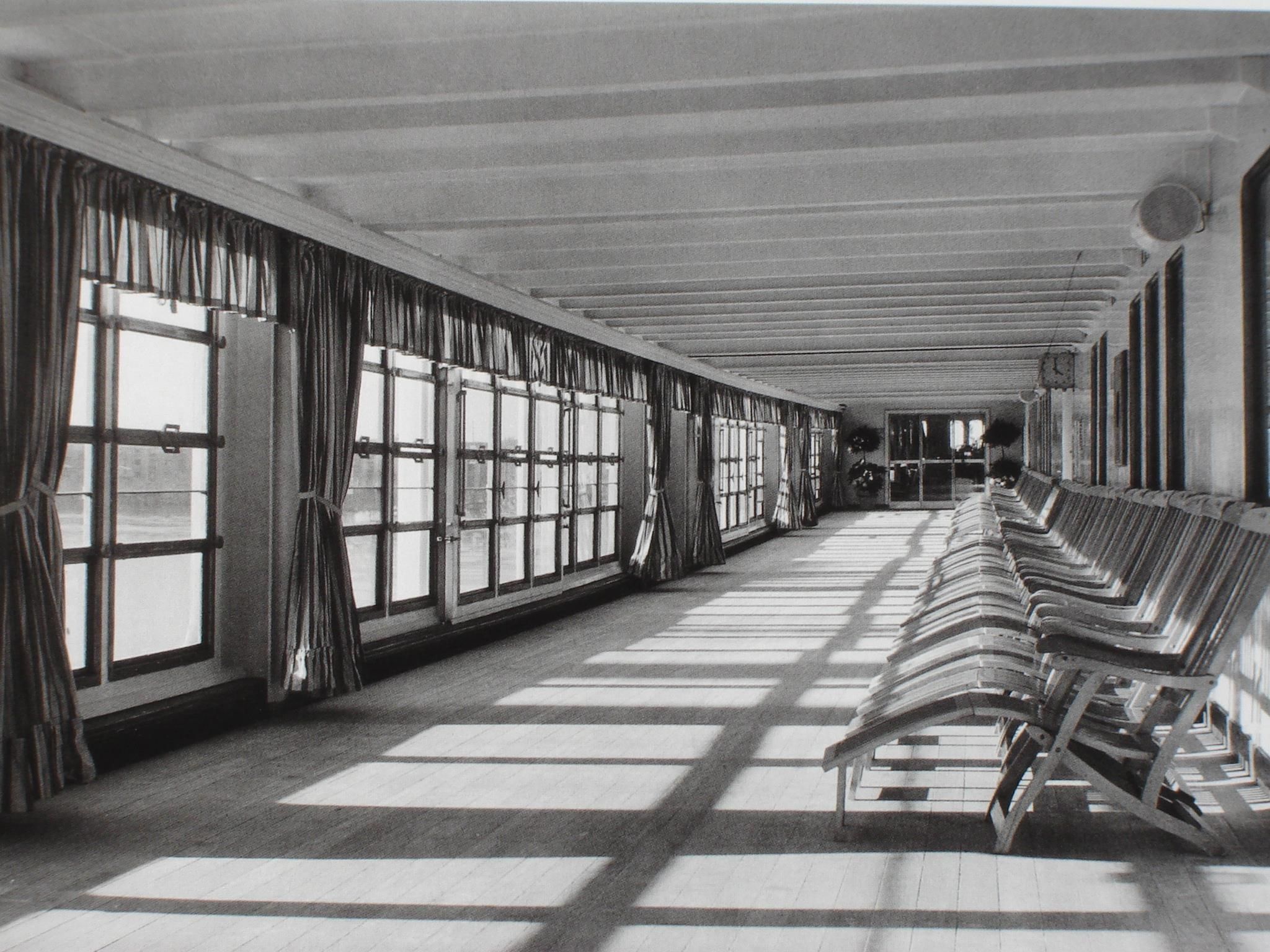 Andrea Doria enclosed promenade. Andrea doria, Italian cruises, Cruise ship