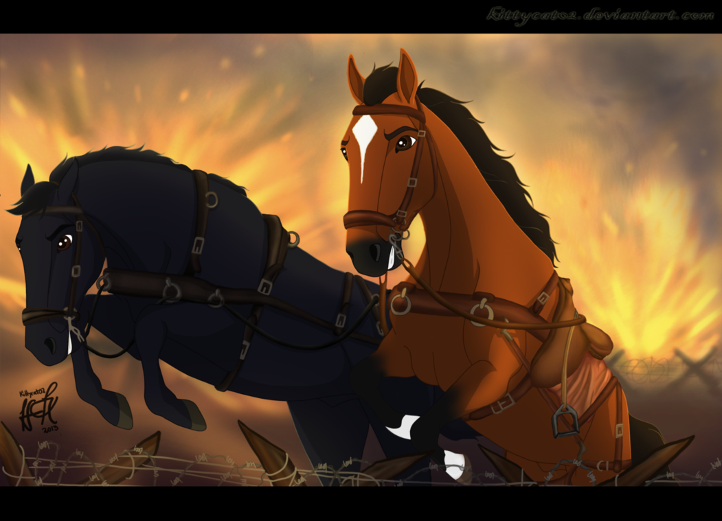 joey and topthorn. Spirit the horse, Horse animation, War horse
