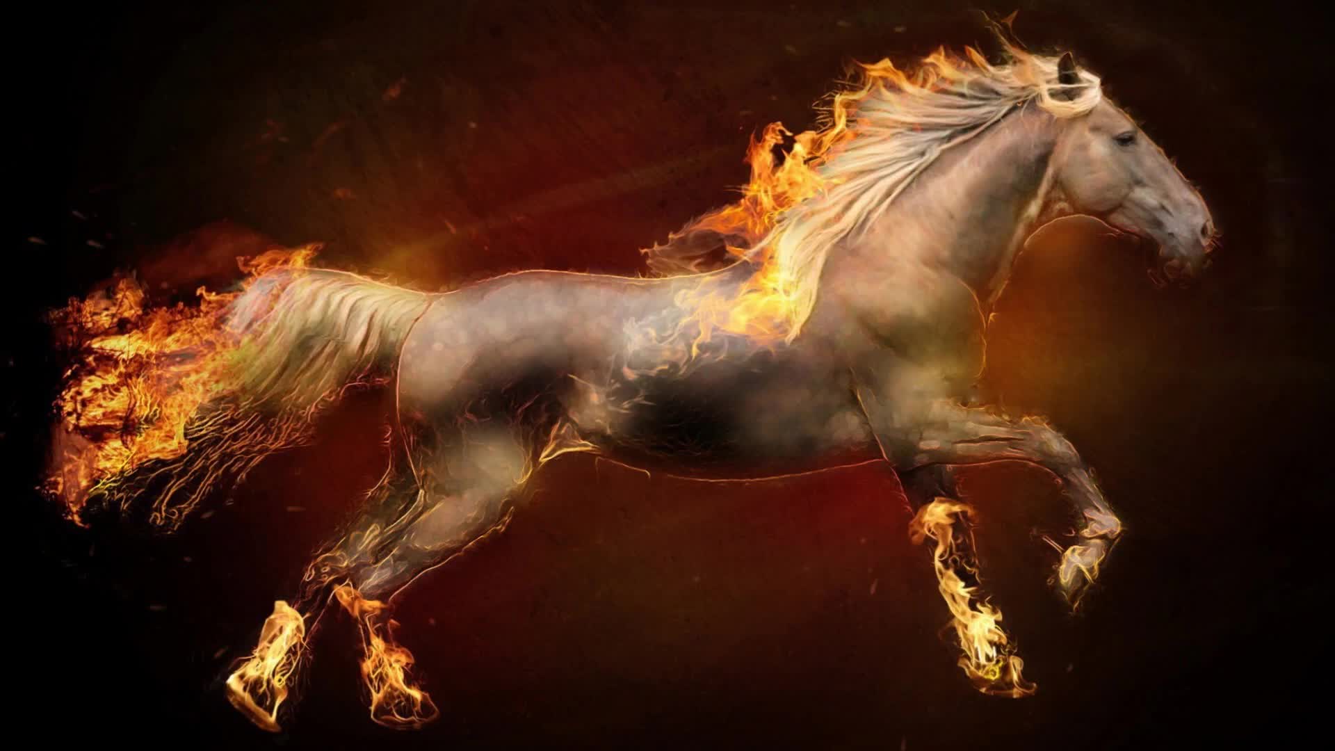 Running Fire Horse Artwork Live Wallpaper Horses Wallpaper HD