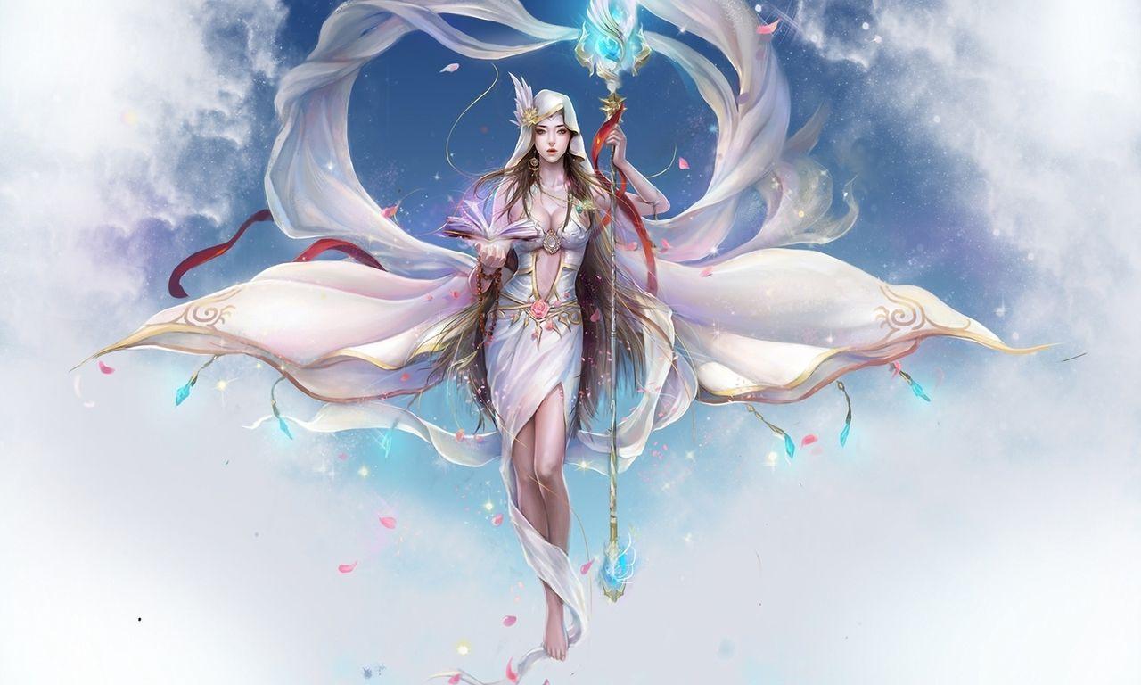 anime moon goddess with olive skin teal hair  Arthubai
