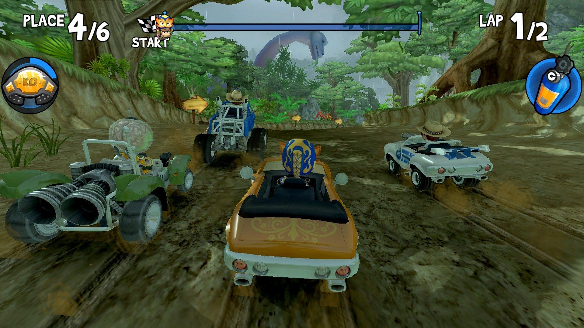 how to get a boost start in beach buggy racing for pc