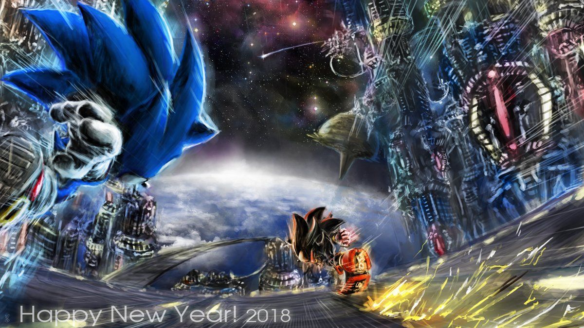 New Year's ark art. Sonic the Hedgehog