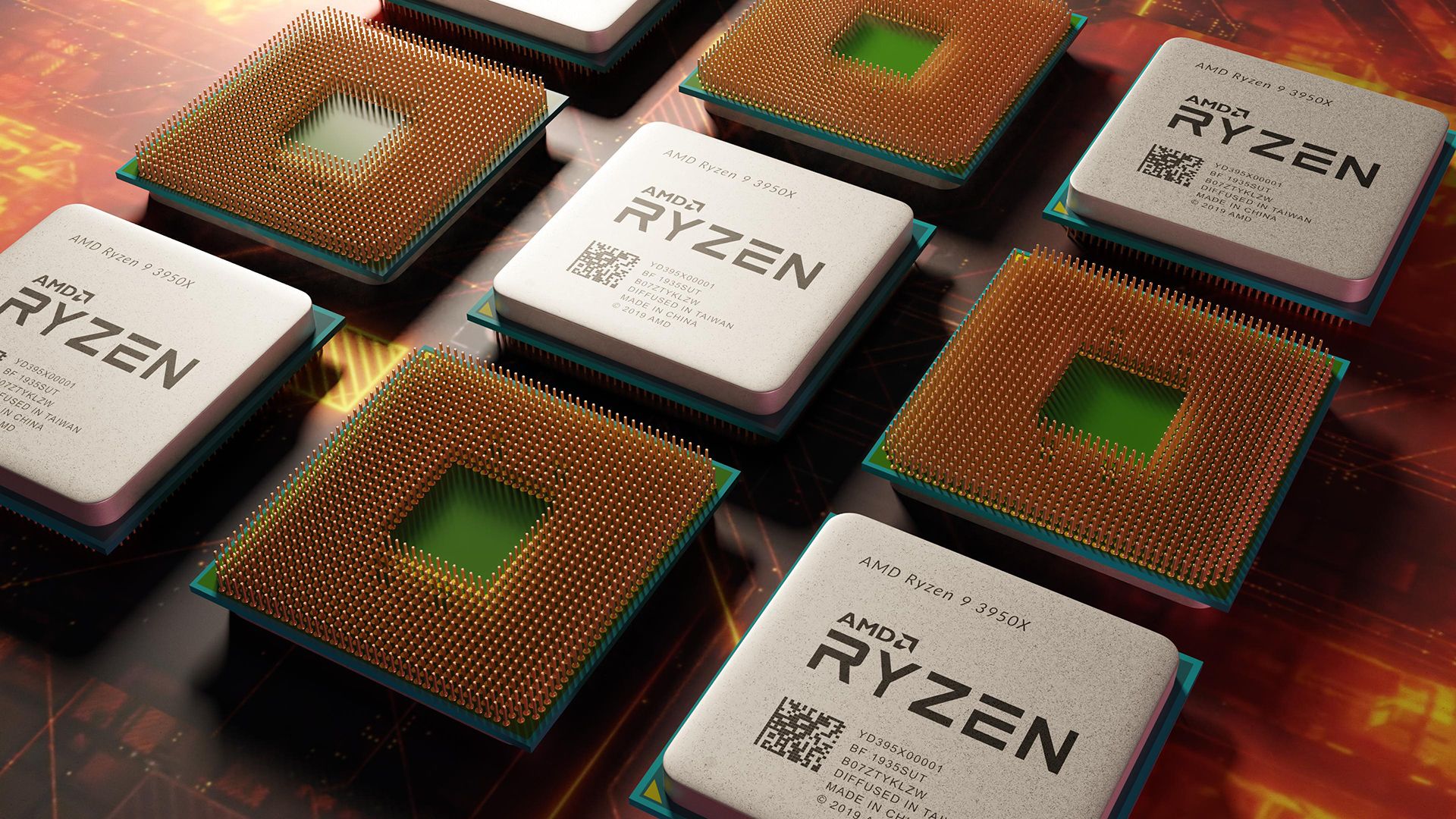AMD RYZEN 9 3950X CPU Wallpaper:1920x1080