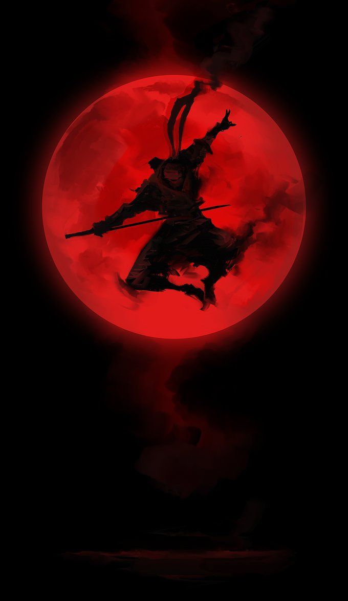 Red Moon Shinobi. Samurai wallpaper, Samurai artwork, Ninja wallpaper