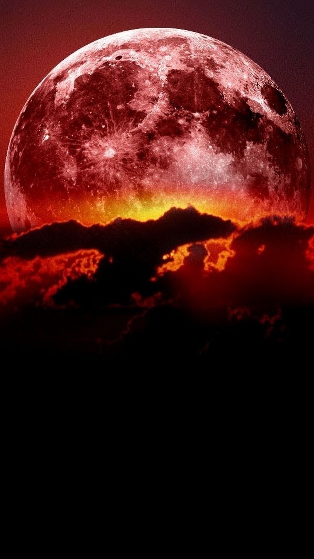 Super Blood Moon iPhone Wallpaper 3D iPhone Wallpaper