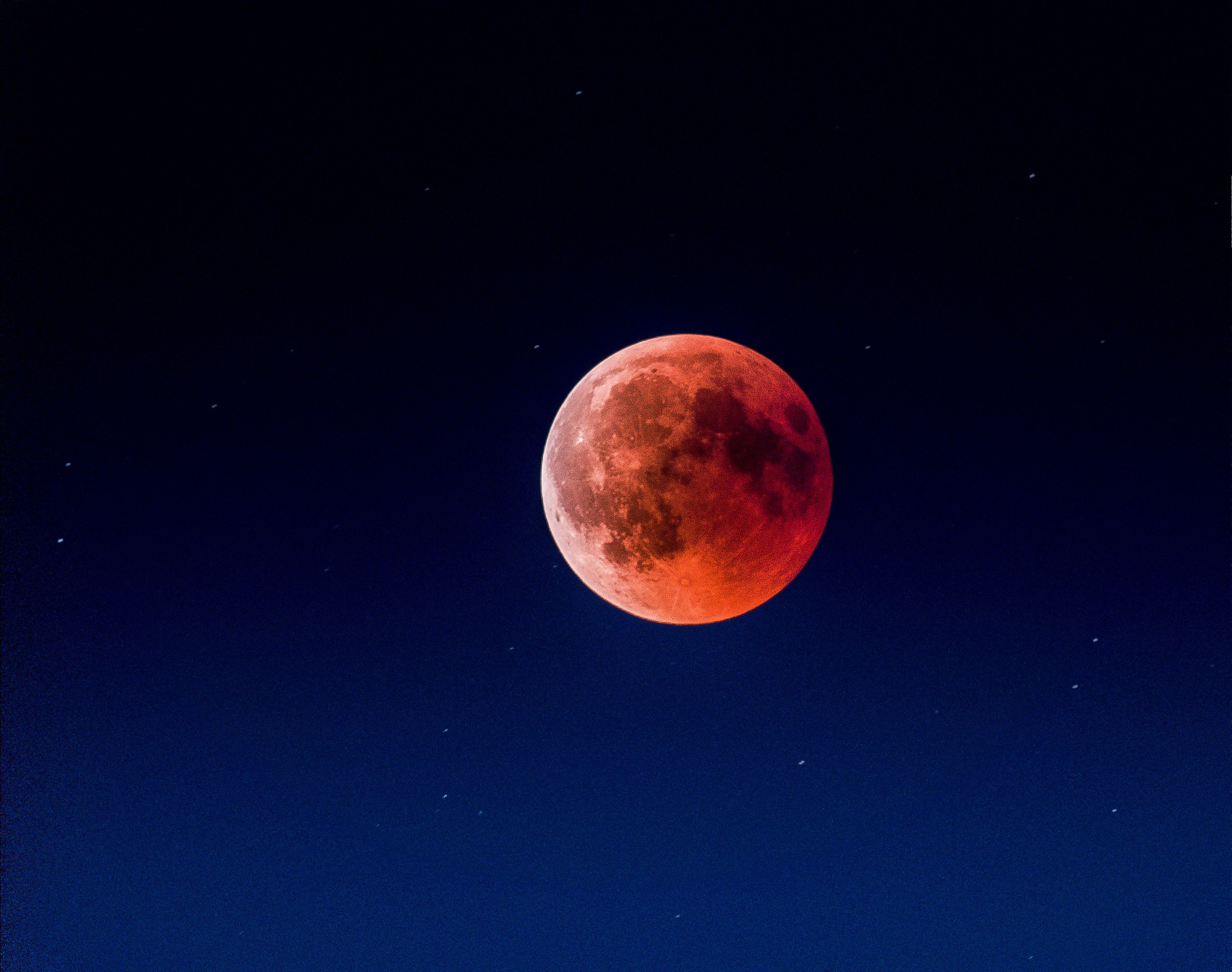 Download wallpaper 3800x3000 full moon, red moon, eclipse, bloody moon HD background