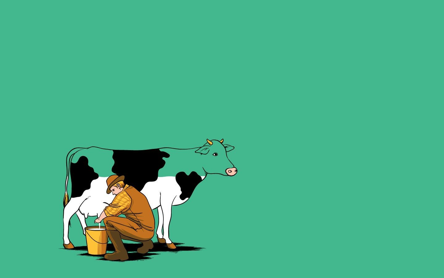 Cute Milk Cow PPT Background. PPT Background