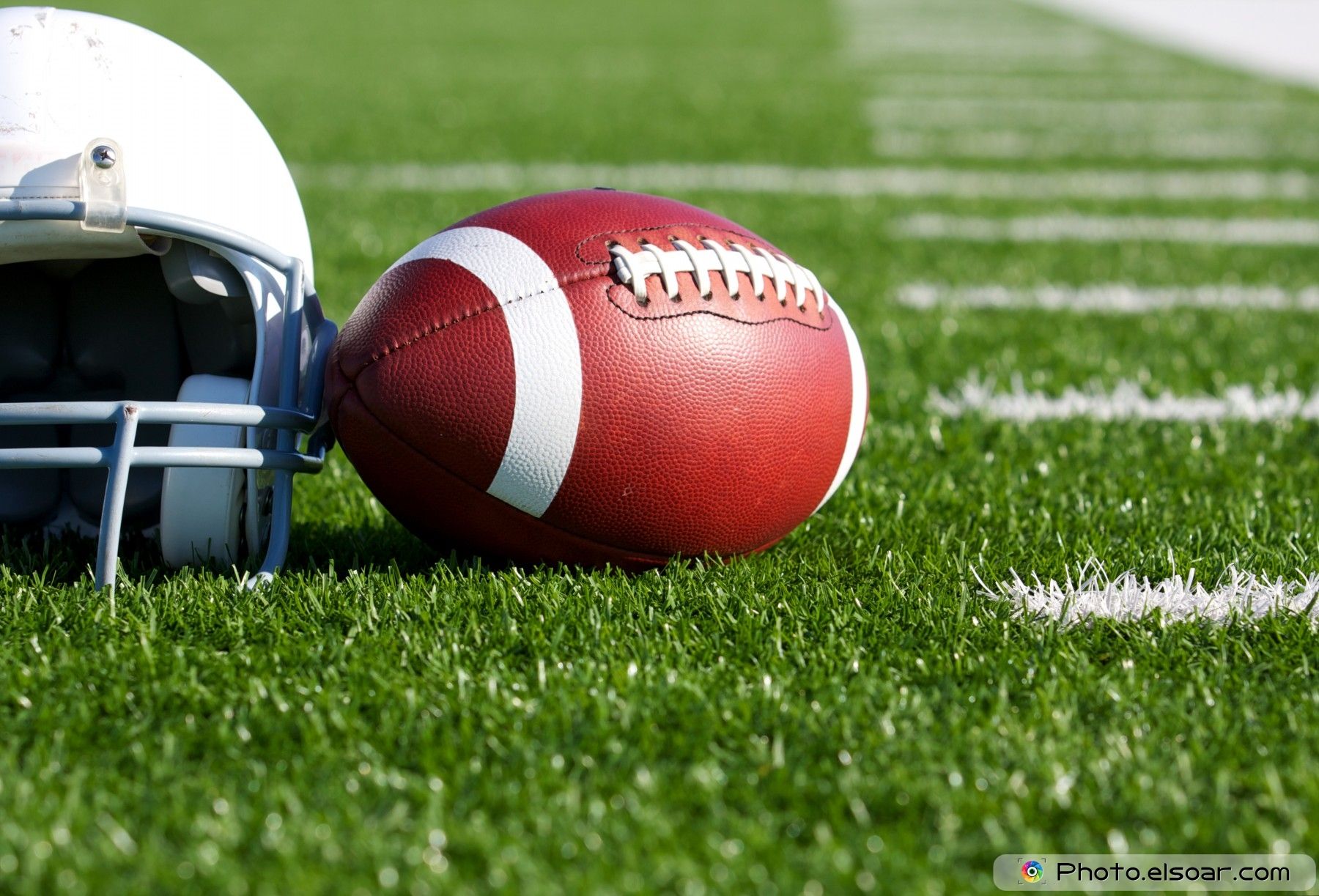 football field with football background