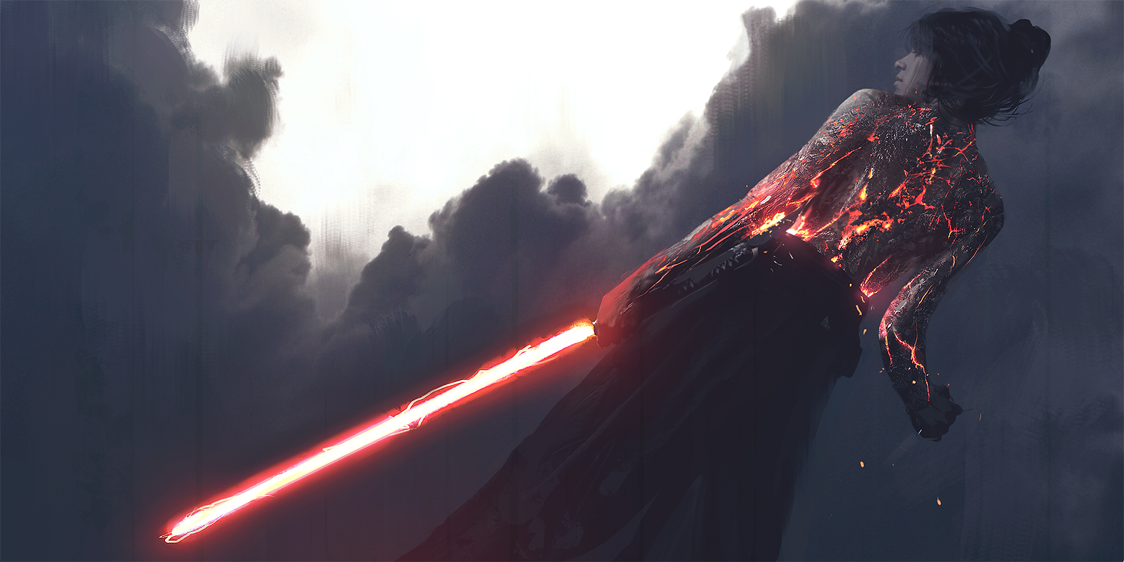 Would love it if someone animated this star wars wallpaper. Especially her Back and saber: wallpaperengine