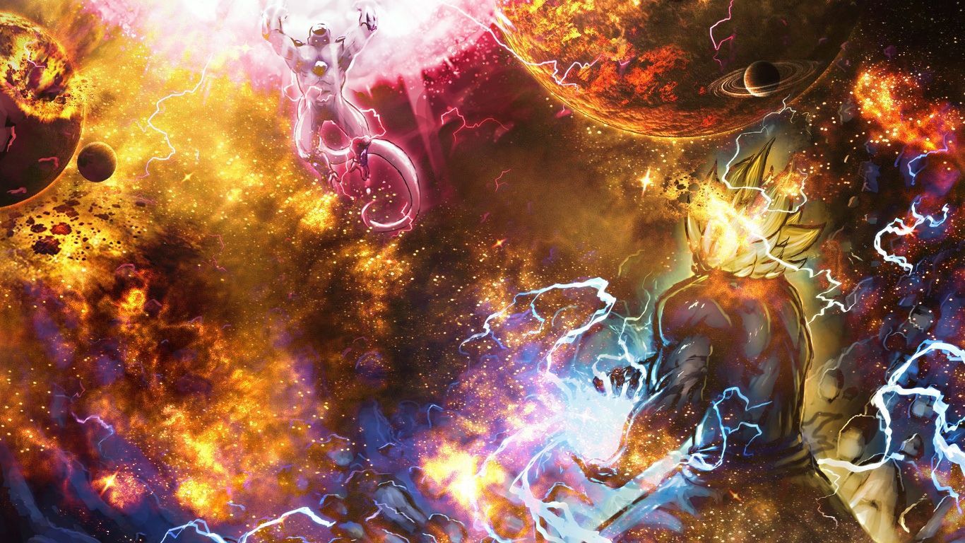 Goku vs Frieza super epic space wallpaper merge. Dragones, Dragon ball, Dbz