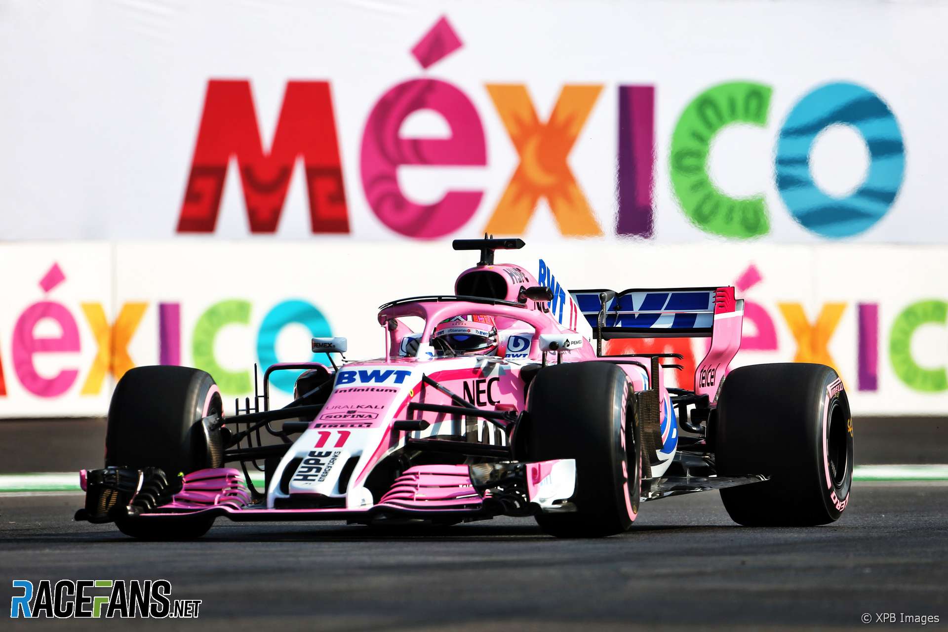 Sergio Perez, Force India, Autodromo Hermanos Rodriguez, 2018 · RaceFans