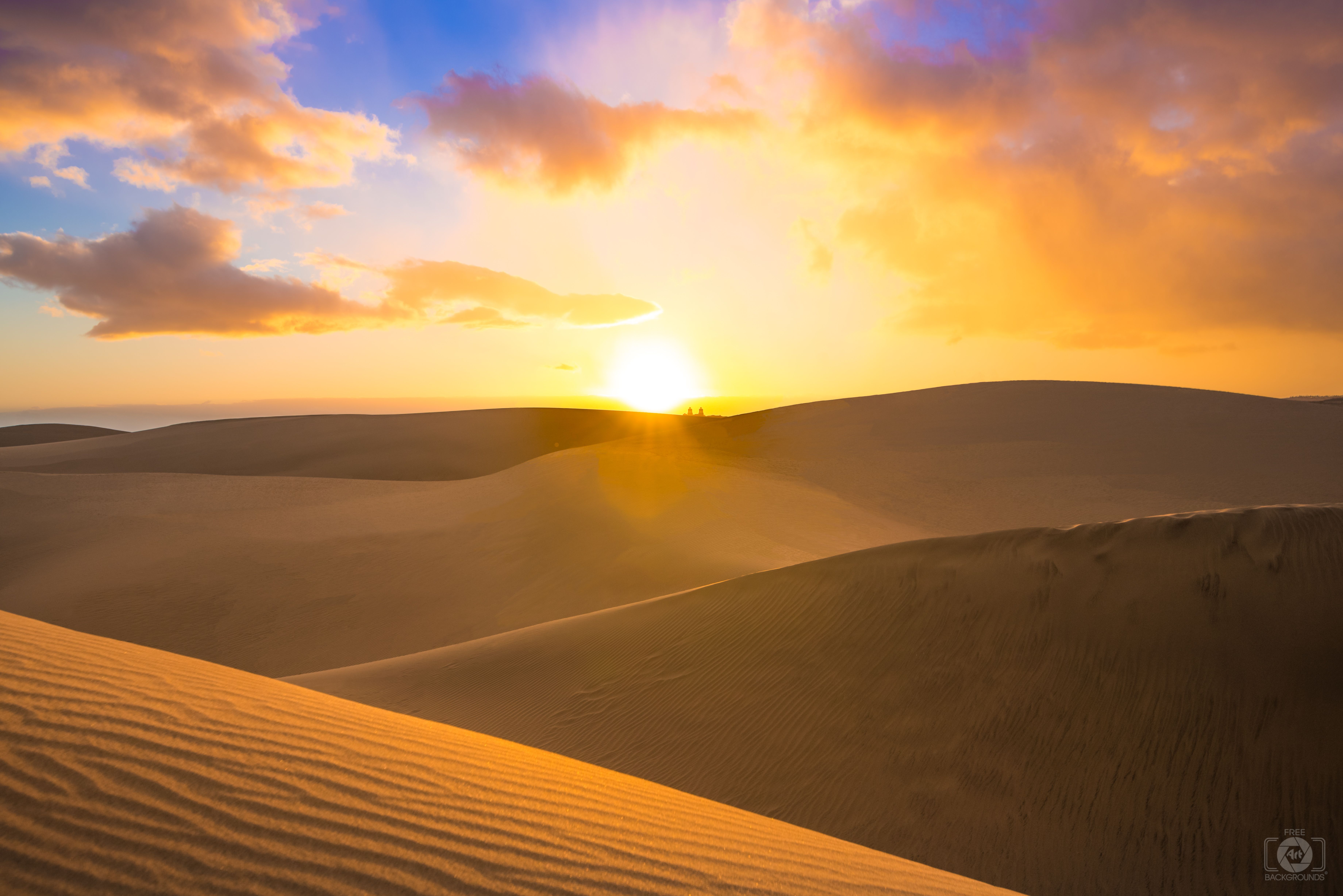 Desert Sunset Background Quality Free Background