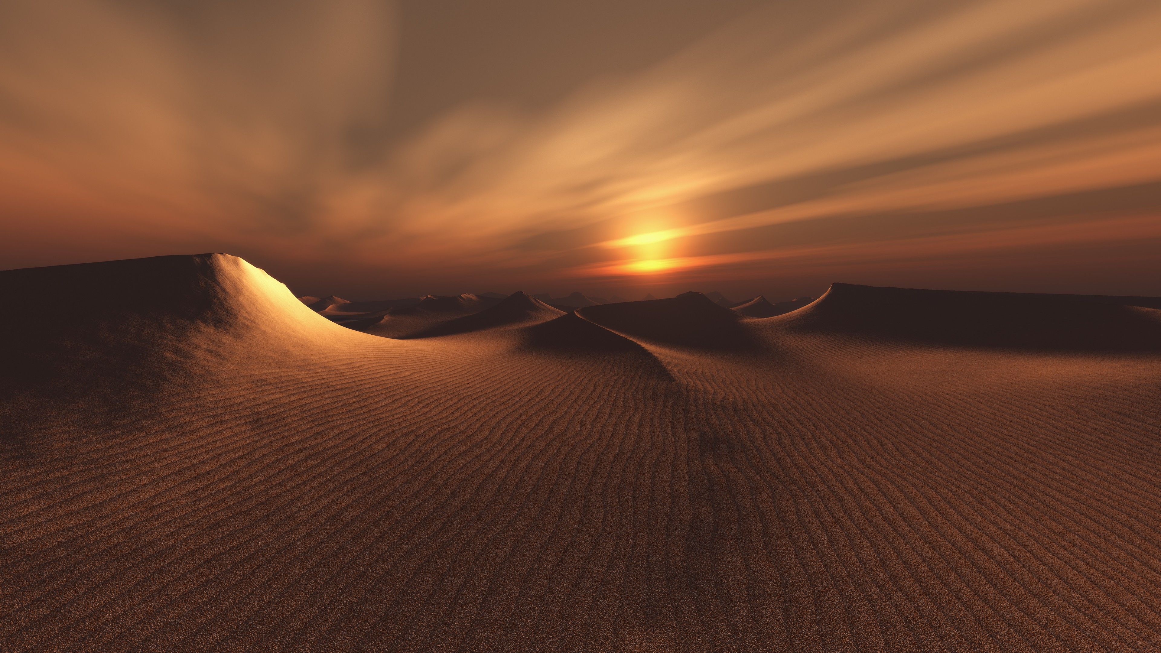 desert, Sunset Wallpaper HD / Desktop and Mobile Background