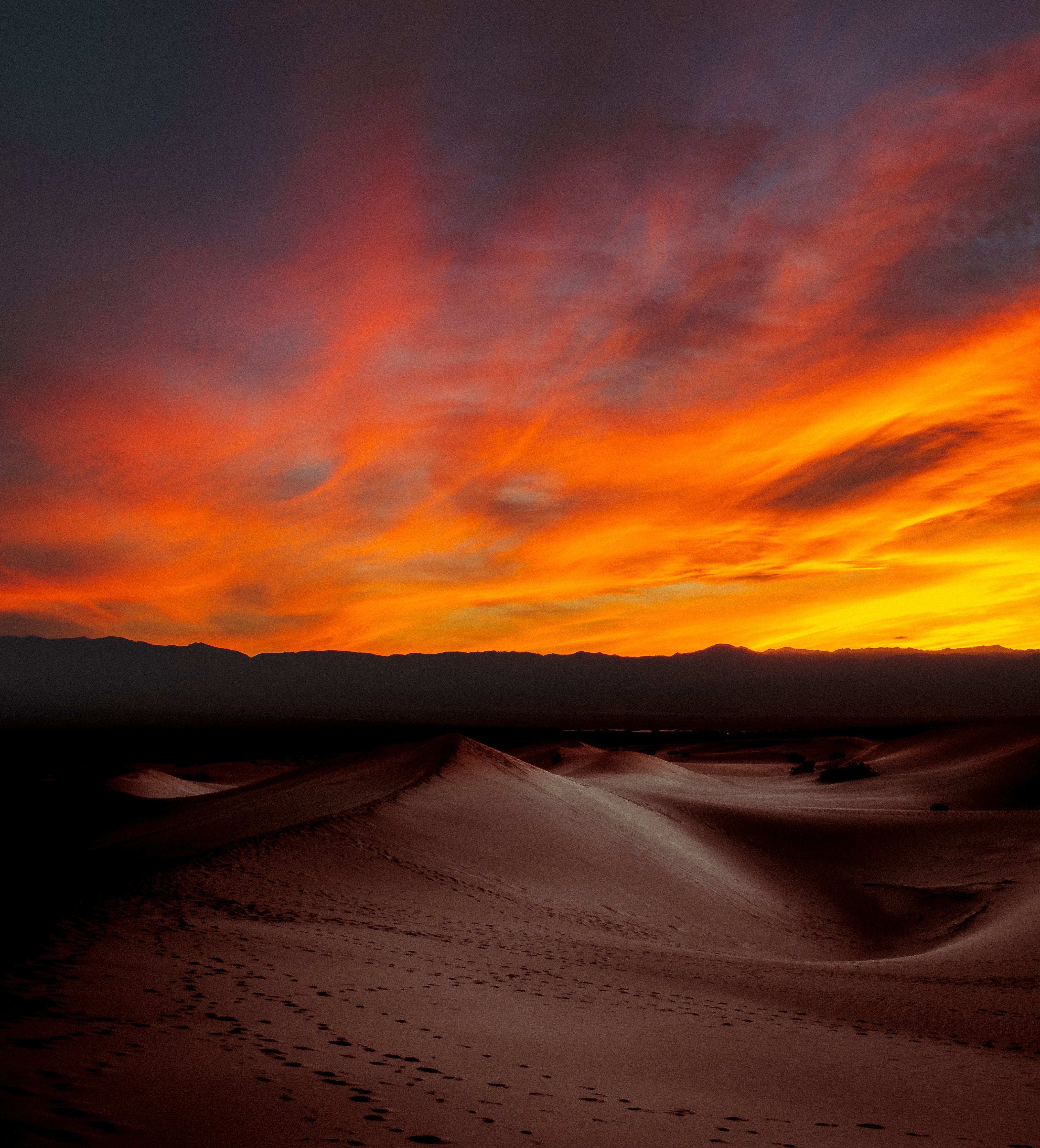 Burning Sunset Dark Desert 4k, HD Nature, 4k Wallpaper, Image, Background, Photo and Picture