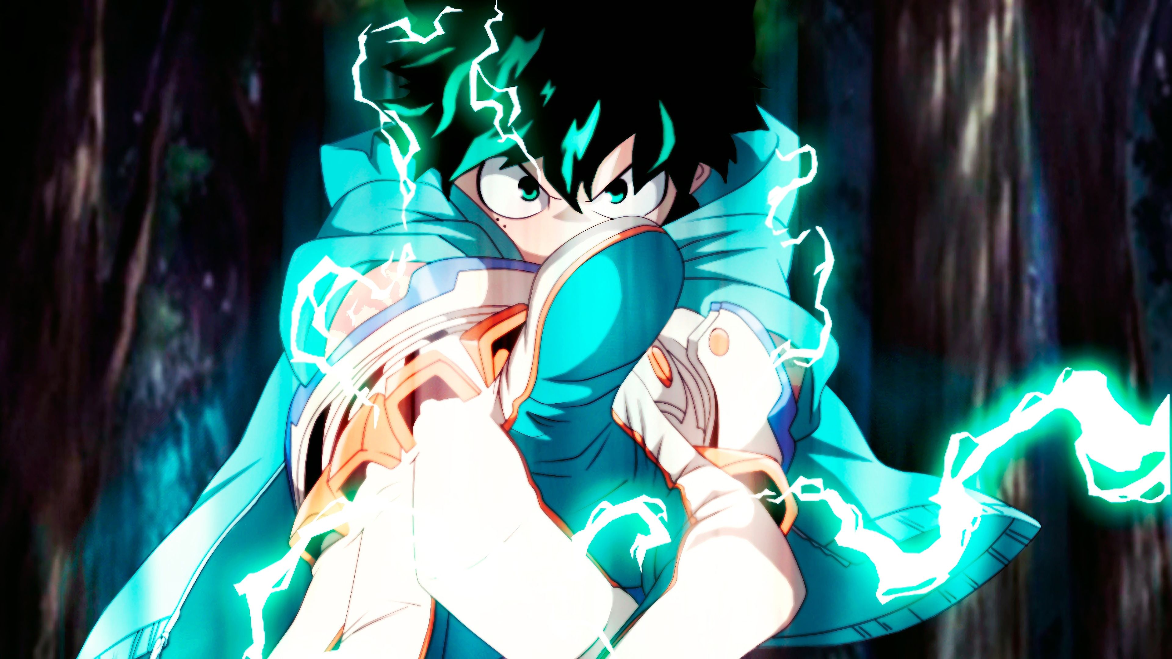 My Hero Academia Izuku Midoriya Fighting 4K HD Wallpaper