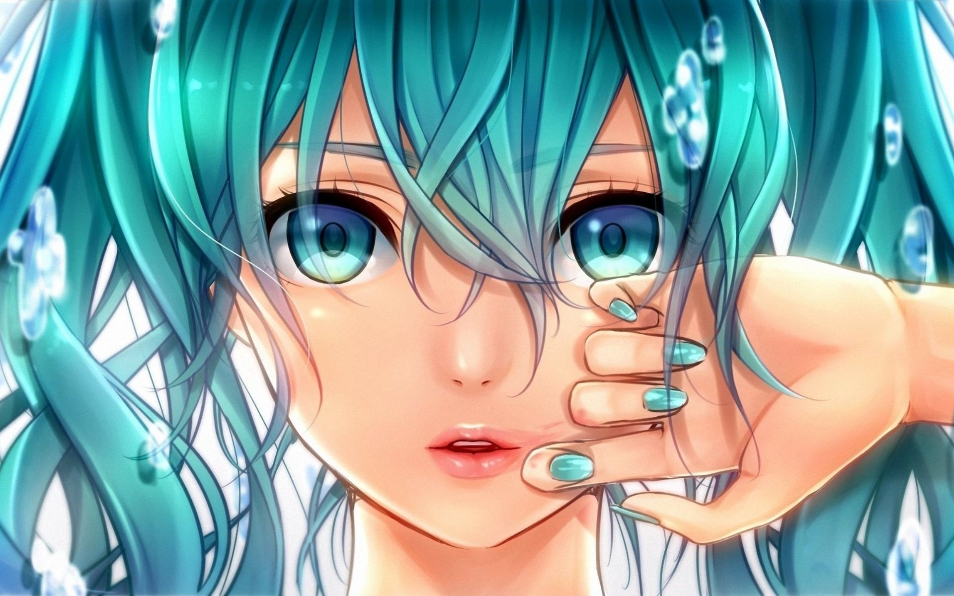 Kawaii Blue Hair Anime Girl Wallpapers Wallpaper Cave 