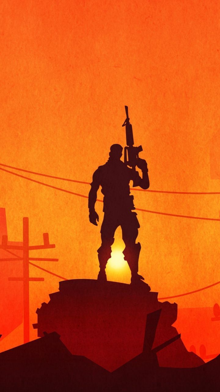 Fortnite, silhouette, video game, soldier, 720x1280 wallpaper. Mobile wallpaper, Best gaming wallpaper, Military wallpaper