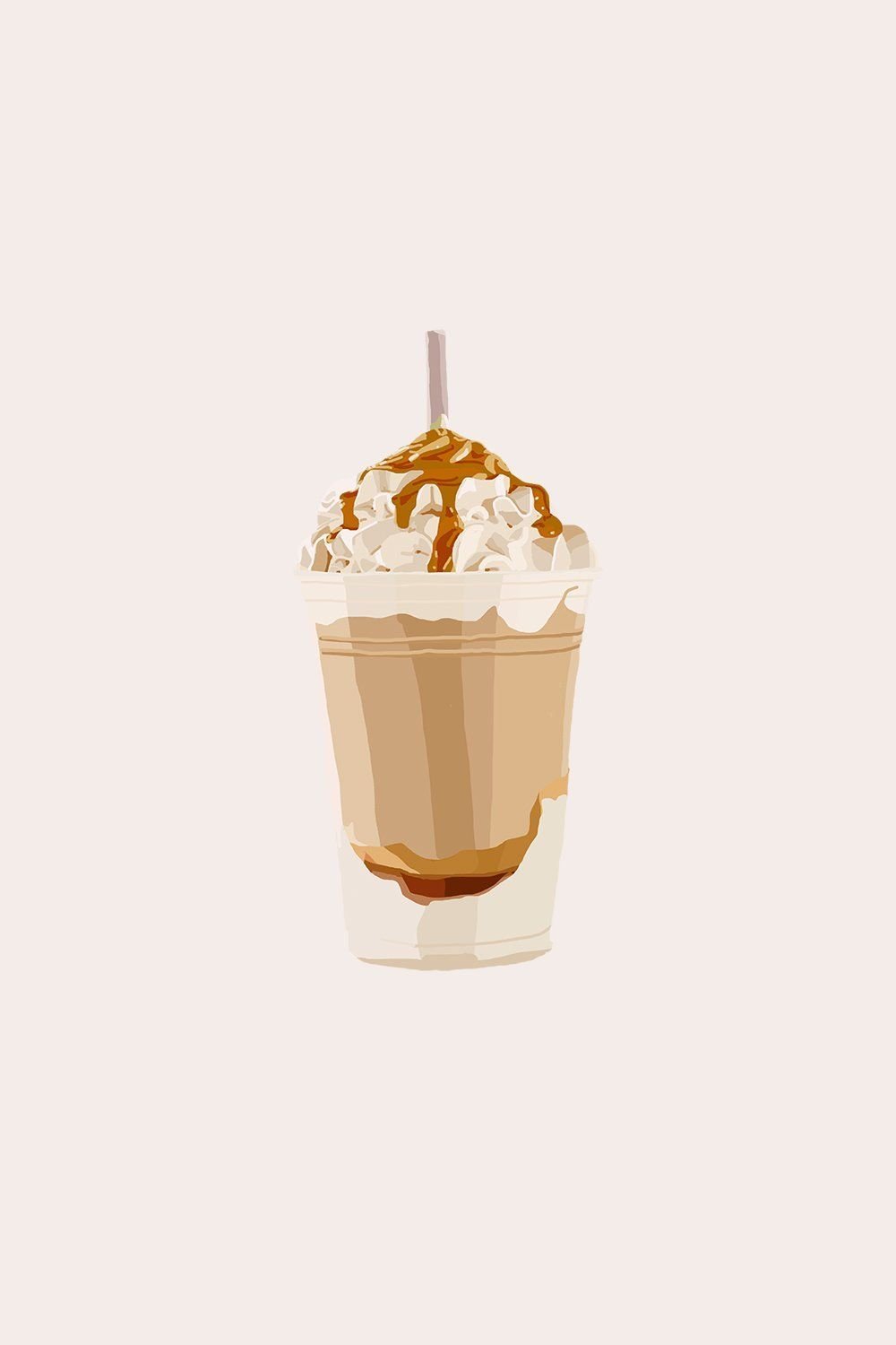 Caramel Coffee. Digital sticker, Caramel coffee, Instagram gift