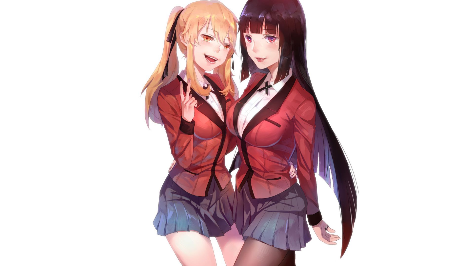 Desktop wallpaper hot, mary saotome, yumeko jabami, kakegurui, anime girls, HD image, picture, background, a1ed55