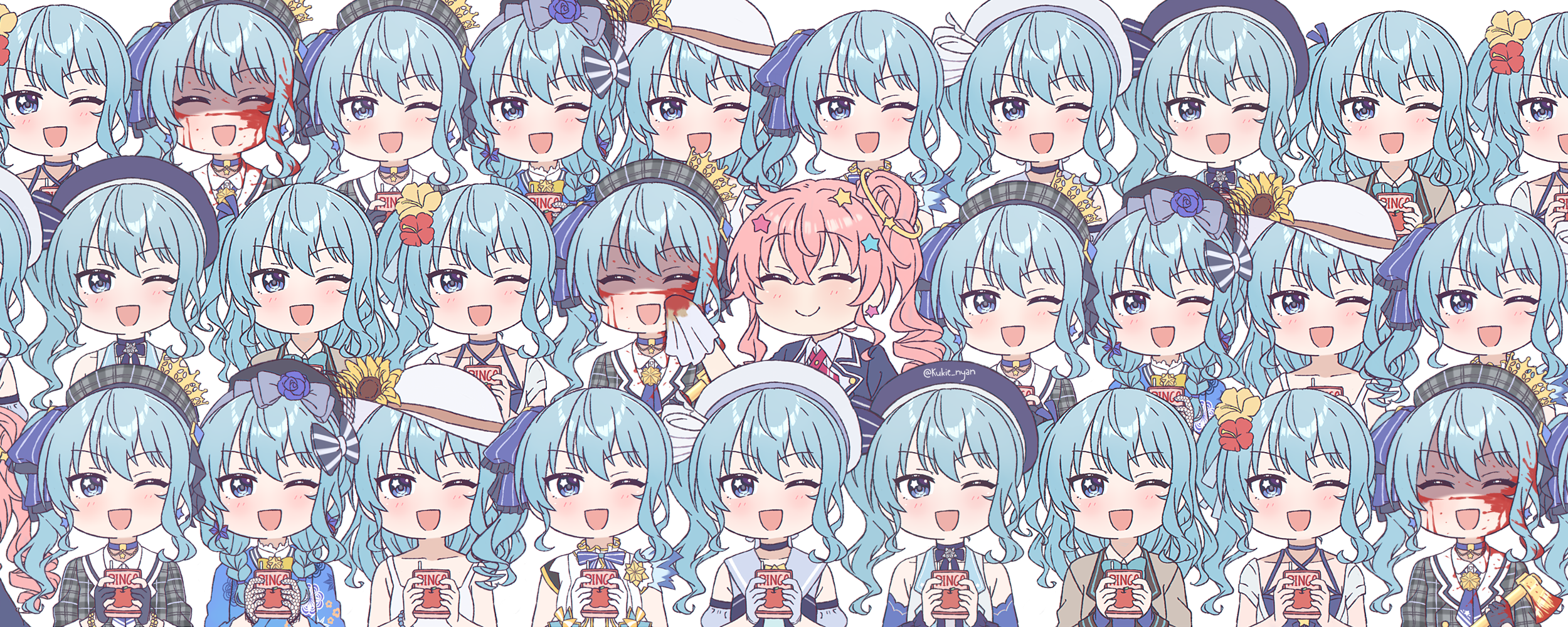 Hoshimachi Suisei, anime, anime girls, digital art, artwork, 2D, portrait, Hololive, Virtual Youtuberx1000 Wallpaper