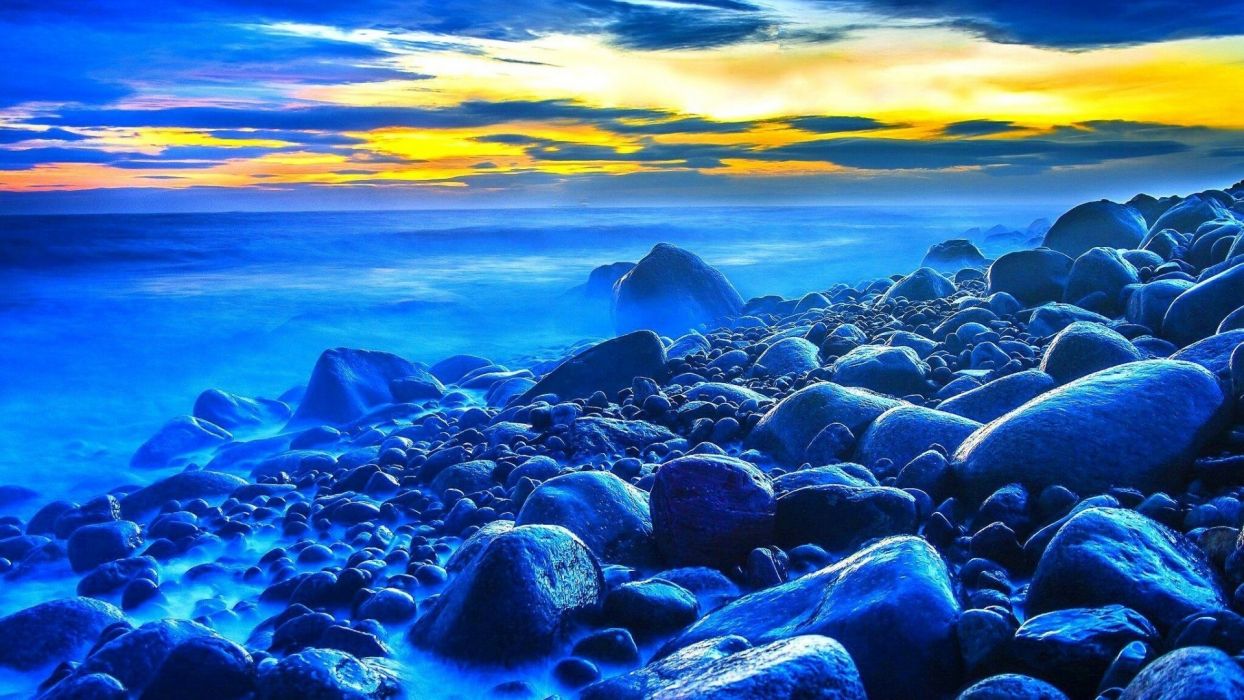 Blue Ocean Rocky Beach Beach Wallpaper Beautiful Landscape Blue Ocean Blue Sea Landscape Wallpaper Ocean Beach Rocky Beach Sea Beach Wallpaperx1080