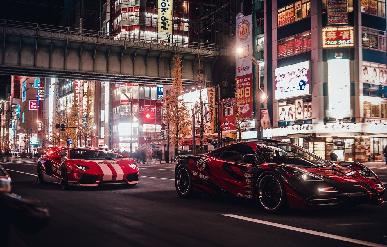 Wallpaper race, Lamborghini, Tokyo, Tokyo, Aventador, McLaren F1, Gran Turismo image for desktop, section игры
