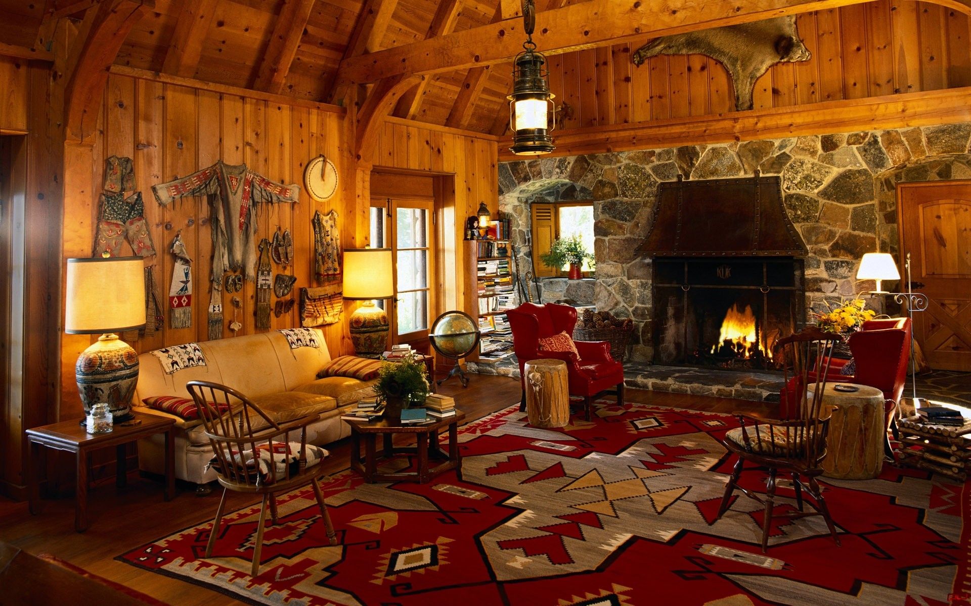 Fireplace Cozy Winter Wallpaper
